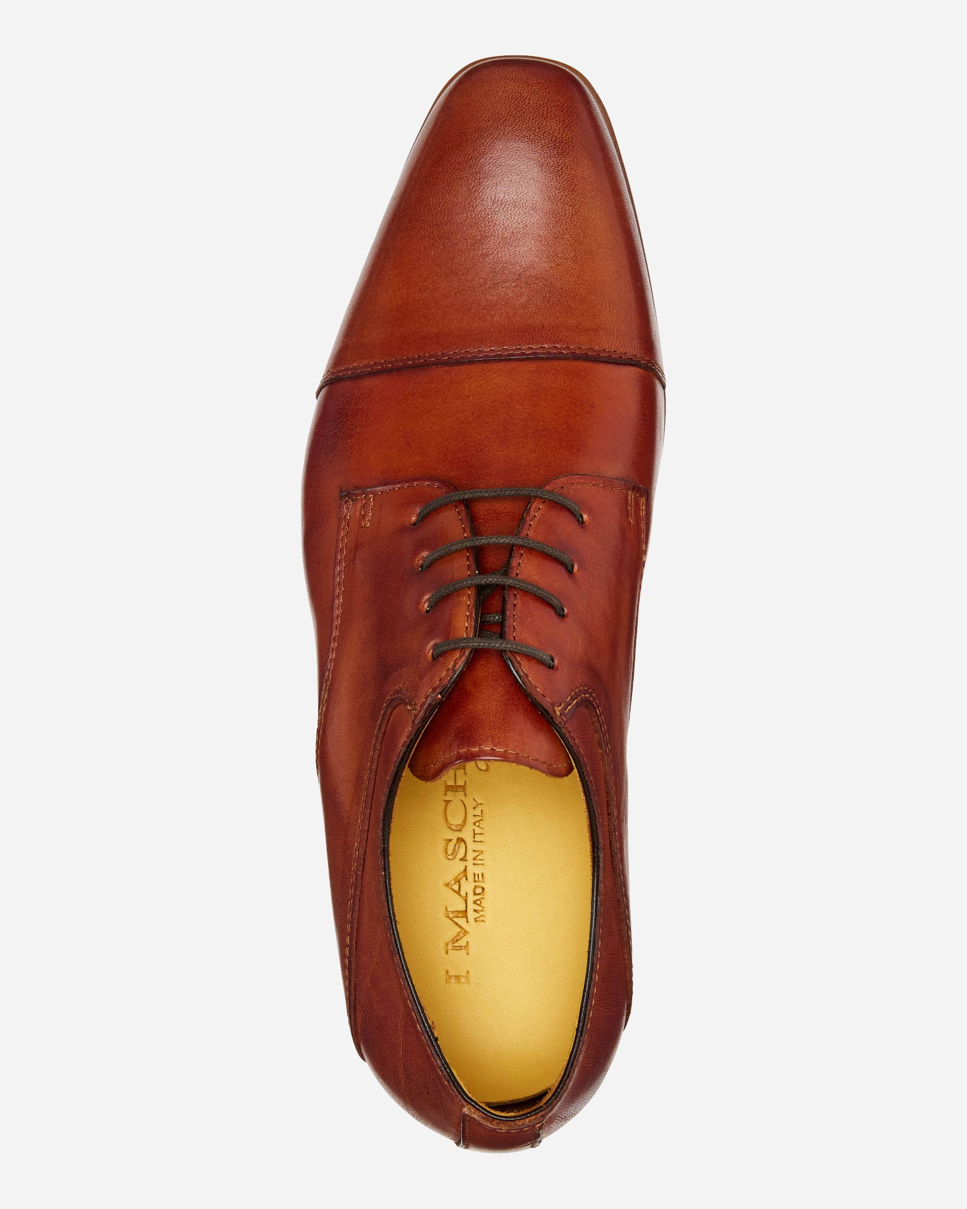 I Maschi Classic Cognac Derby Lace Up - Men's Shoes at Menzclub