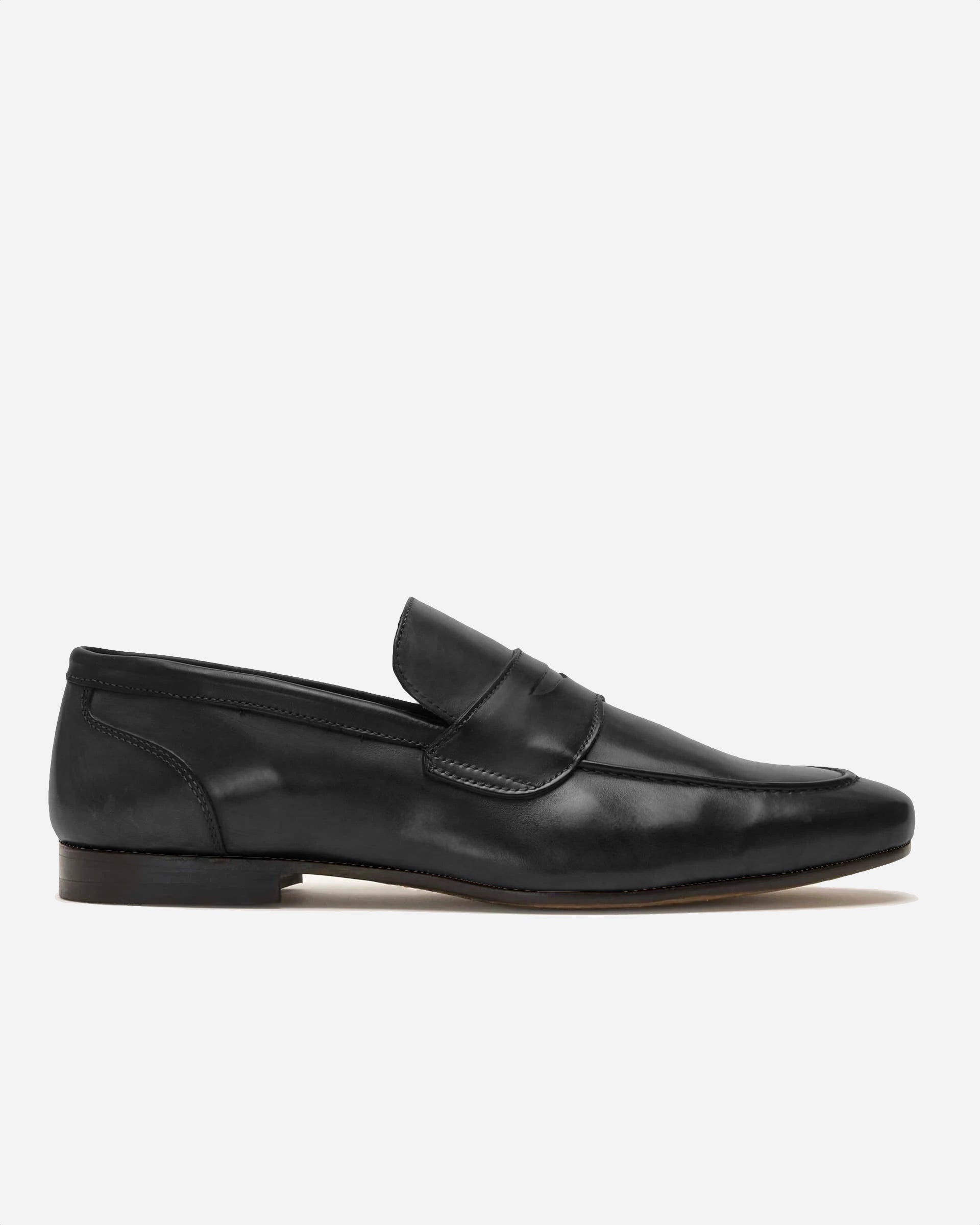 I Maschi Black Penny Loafers - Men's Shoes at Menzclub