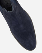 Navy Suede Chelsea Boot - Men's Shoes at Menzclub