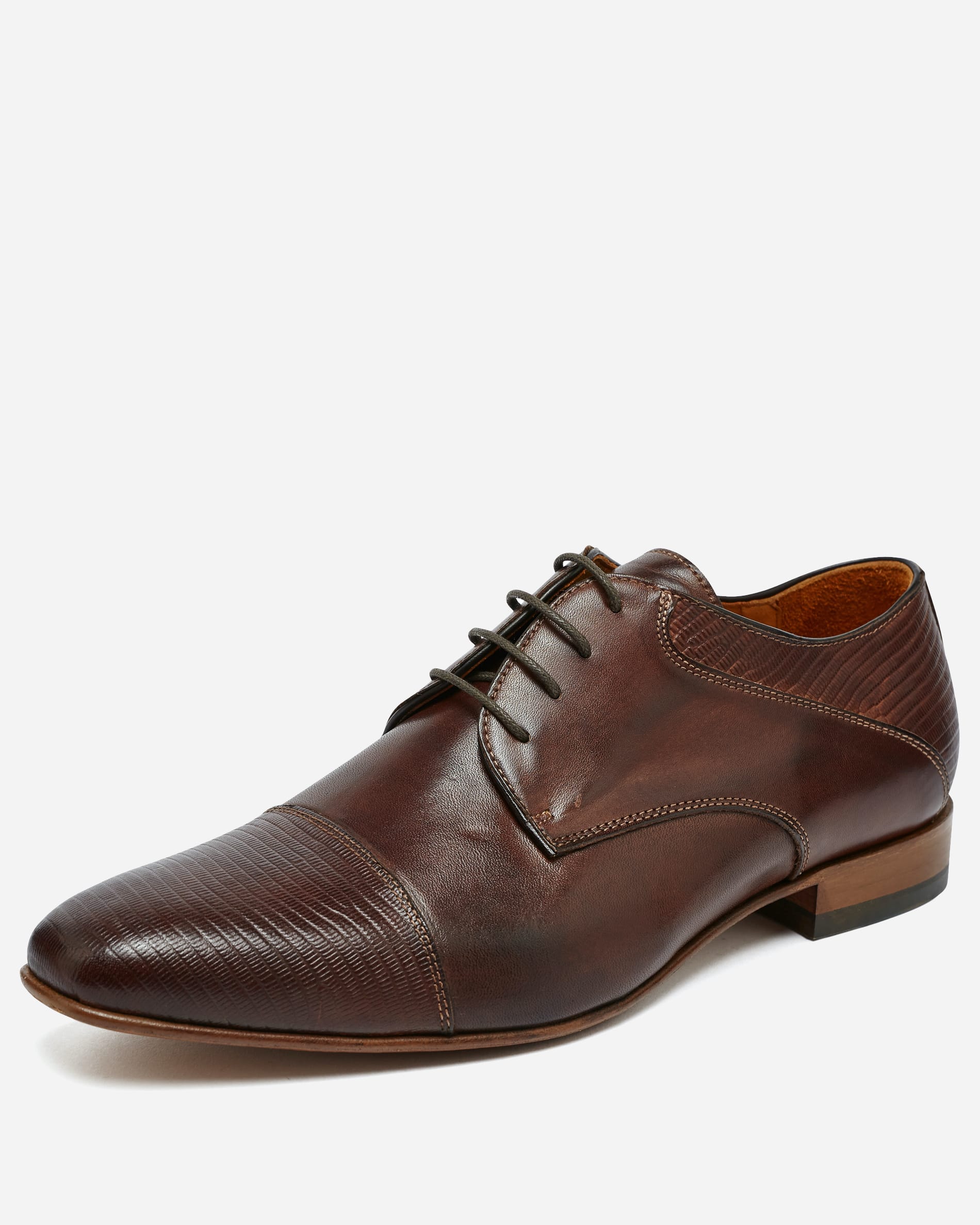 I Maschi Lizard Brown Lace Up - Men's Shoes at Menzclub