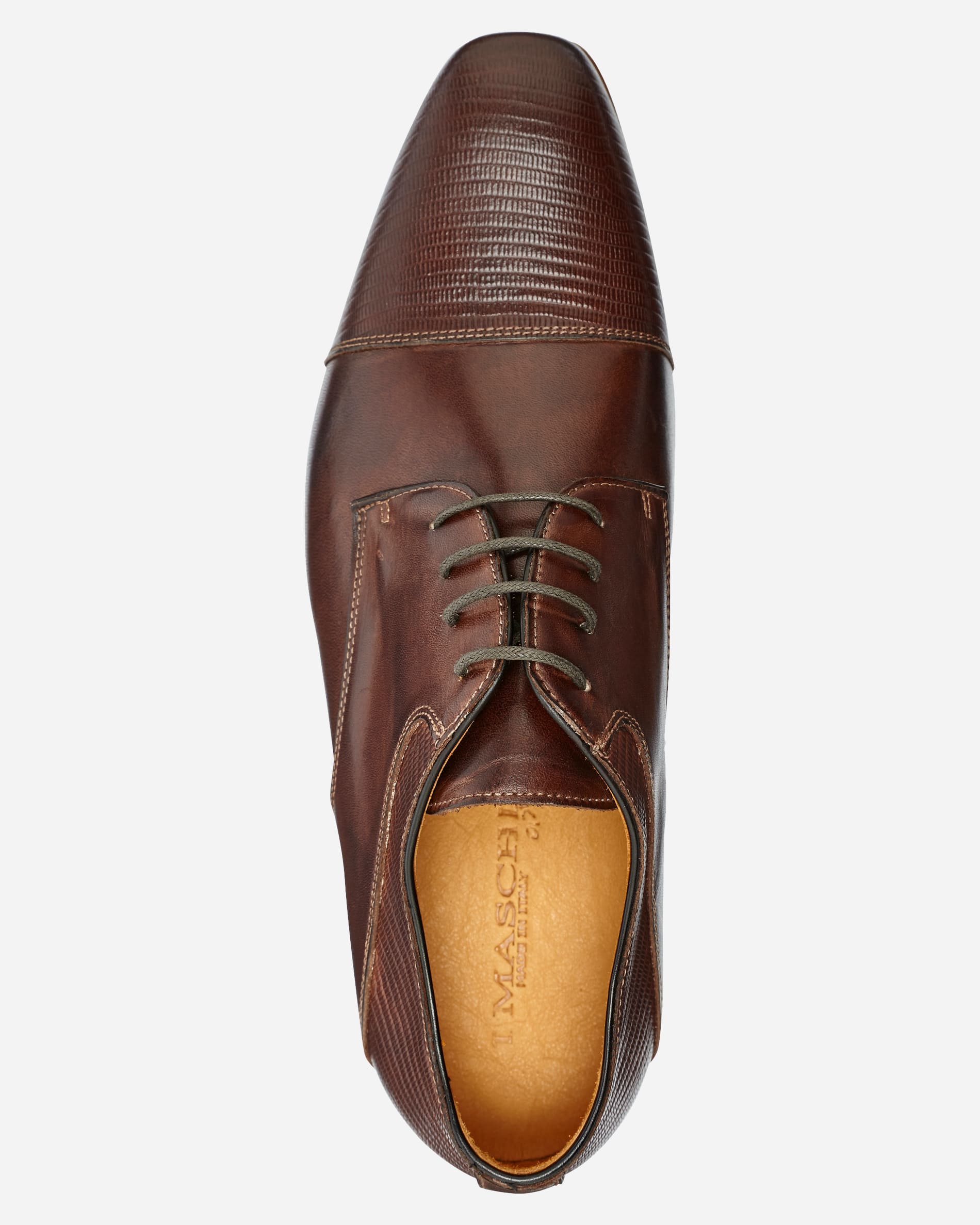 I Maschi Lizard Brown Lace Up - Men's Shoes at Menzclub