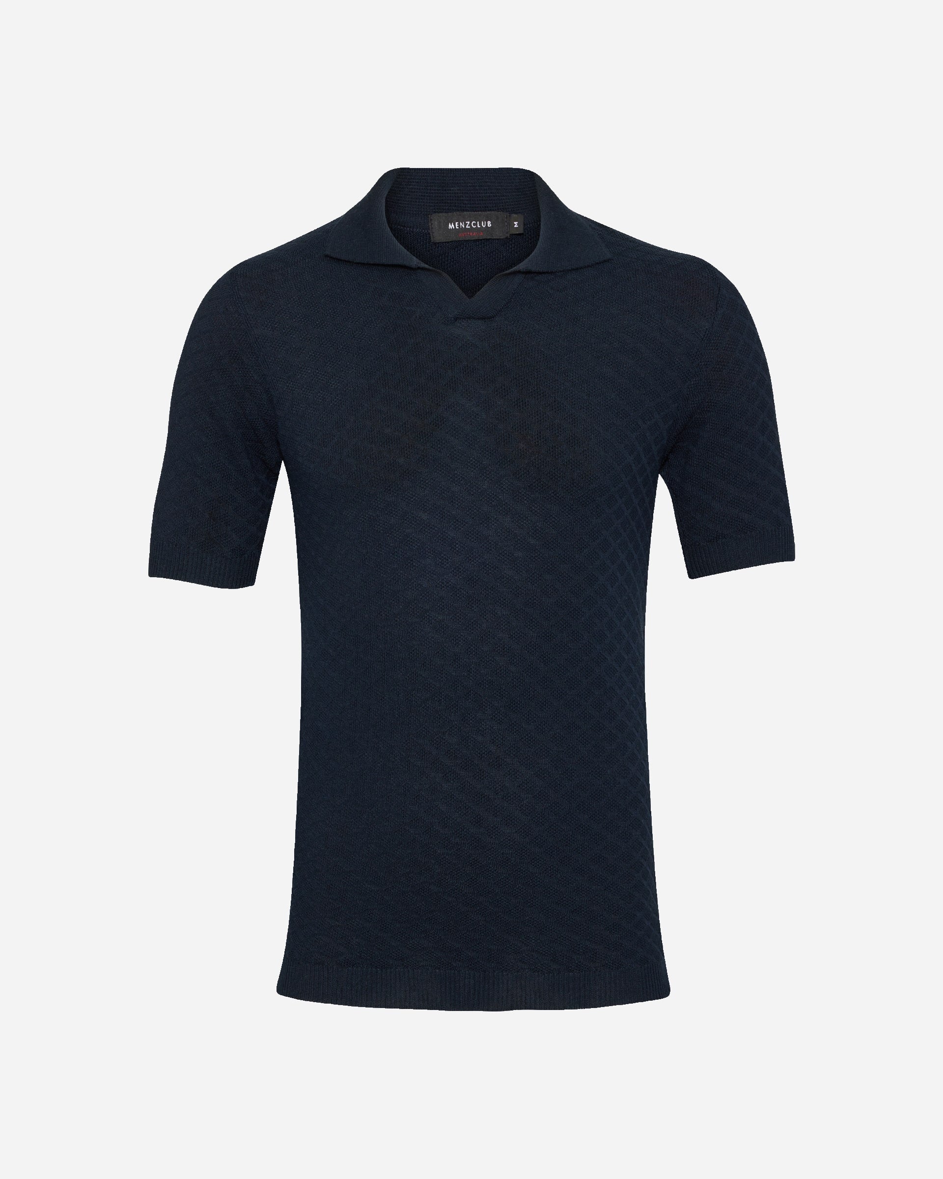 Argyle Knitted Polo - Men's Polo Shirts at Menzclub