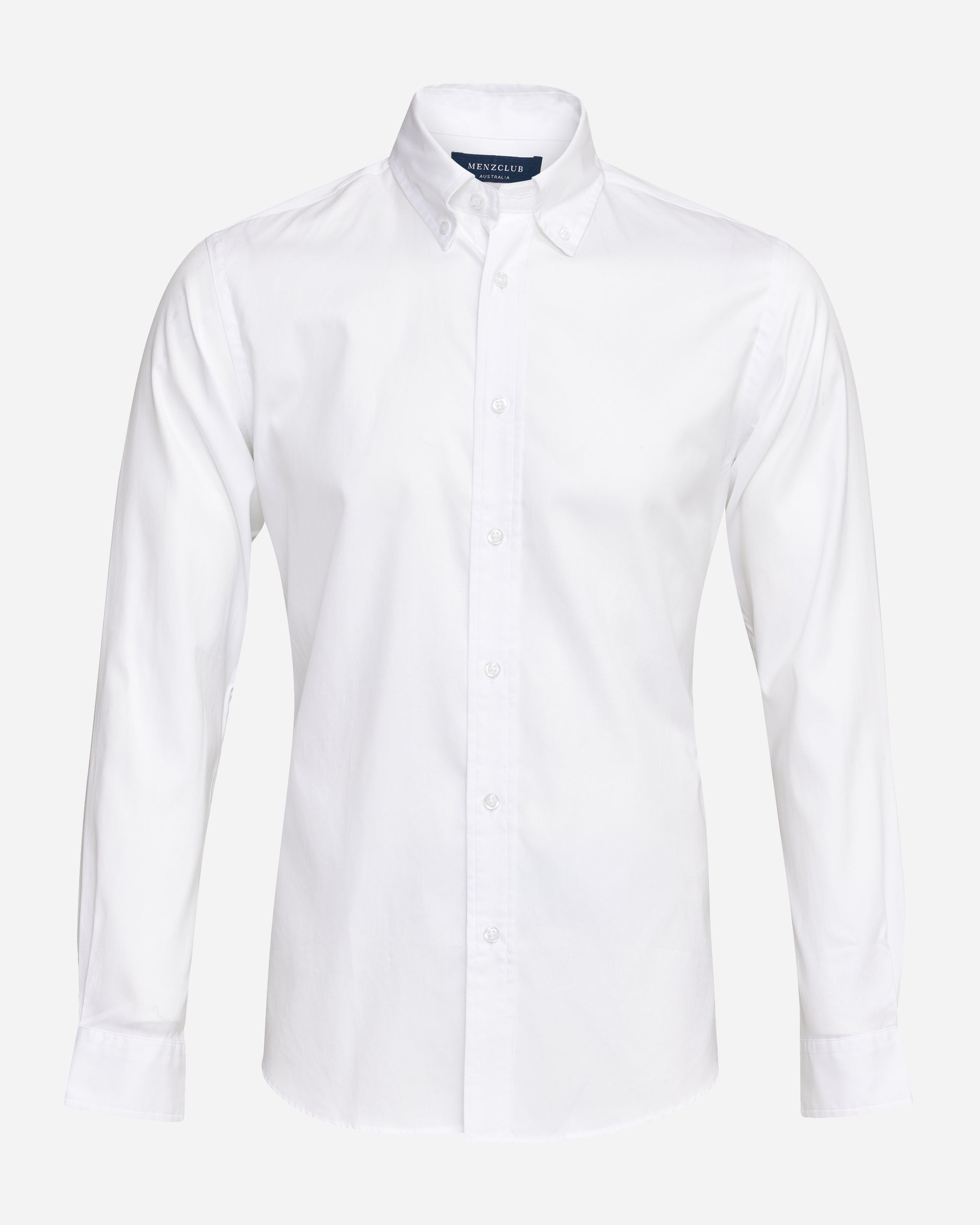 Button Down Oxford White Shirt - Men's Casual Shirts at Menzclub