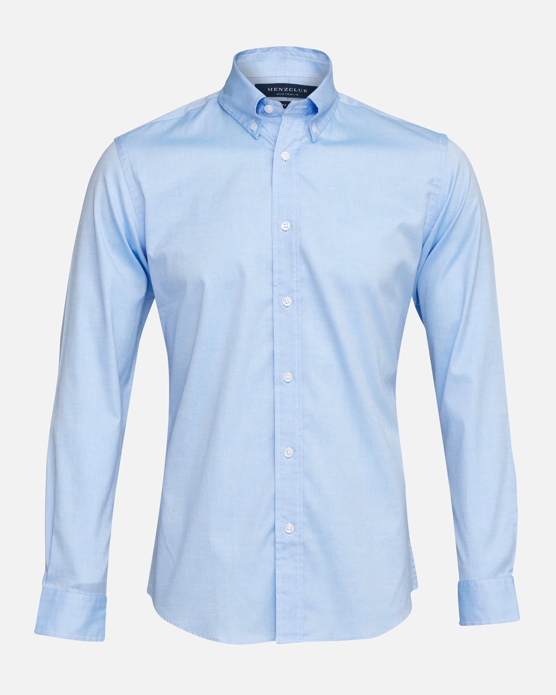 Button Down Oxford Blue Shirt - Men's Casual Shirts at Menzclub
