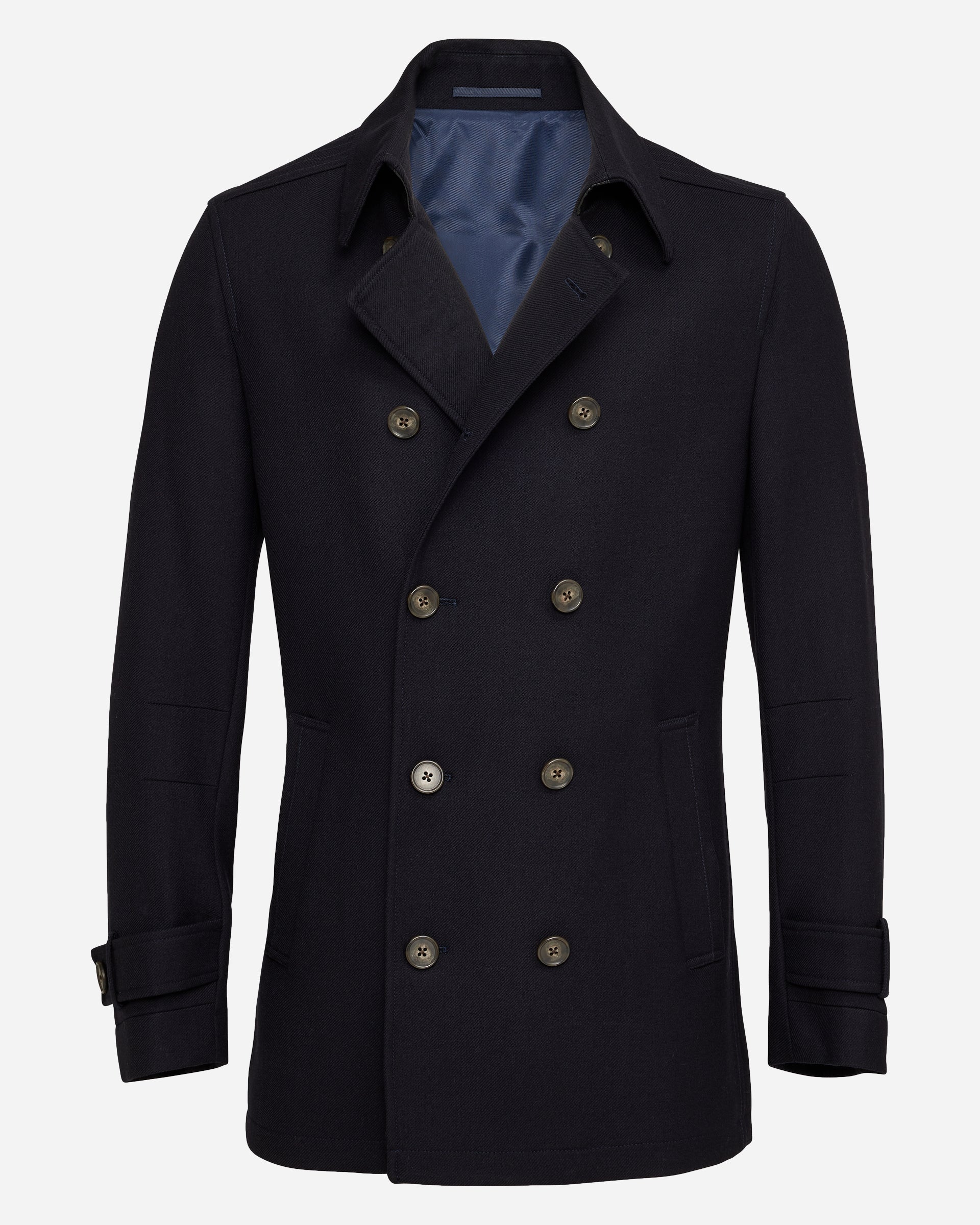 Double Breasted Navy Peacoat - Men's Coats at Menzclub