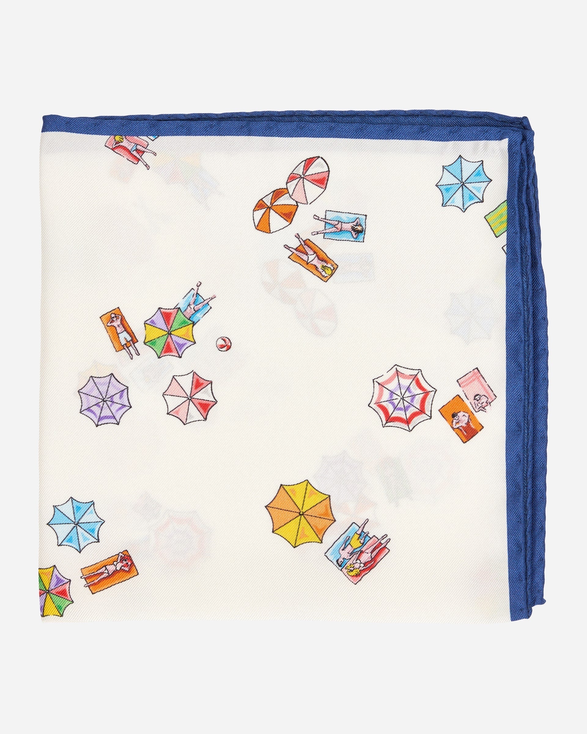 Day in the Sun White Pocket Square - Men's Pocket Squares at Menzclub