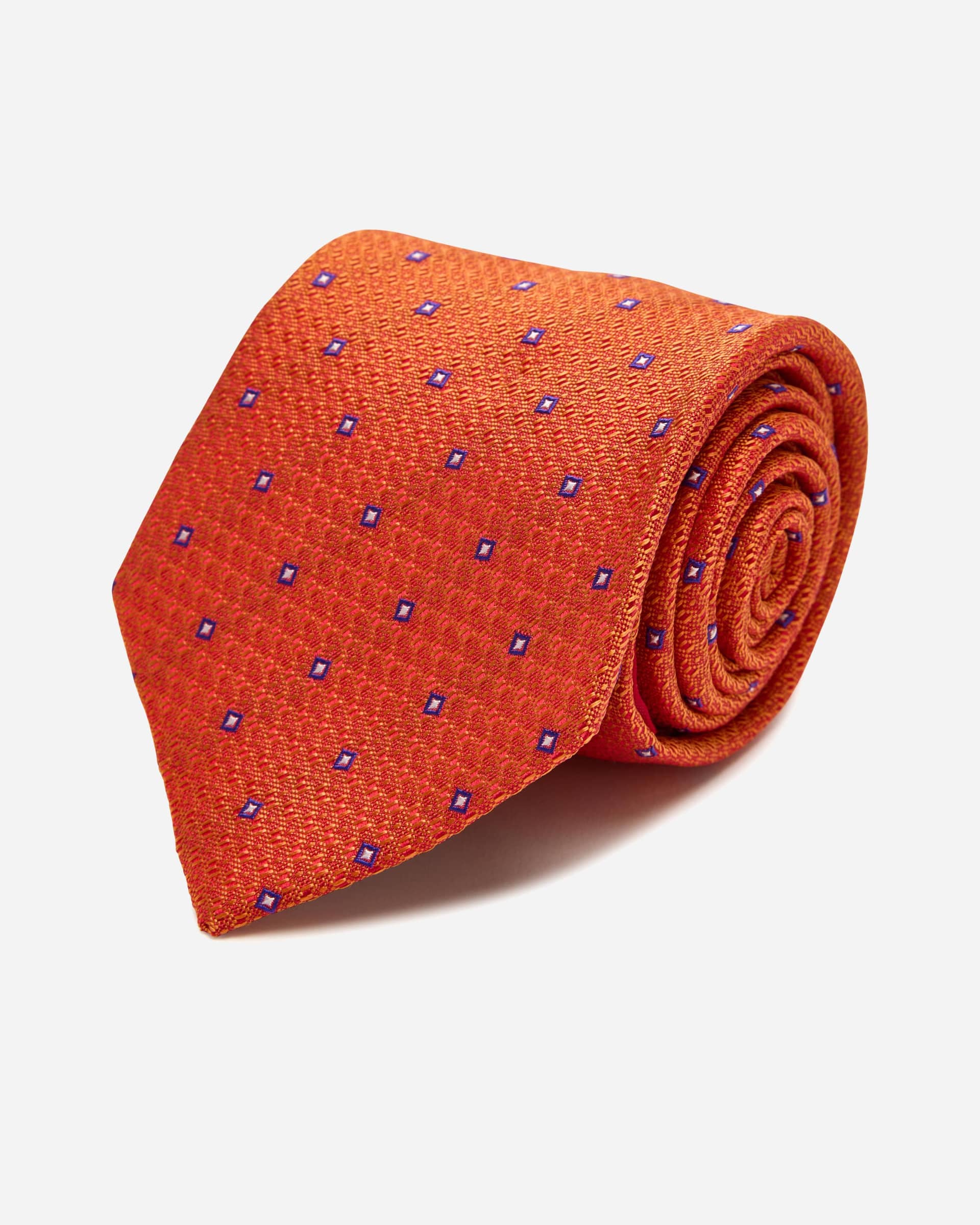 Ernest Orange Silk Tie - Men's Ties at Menzclub