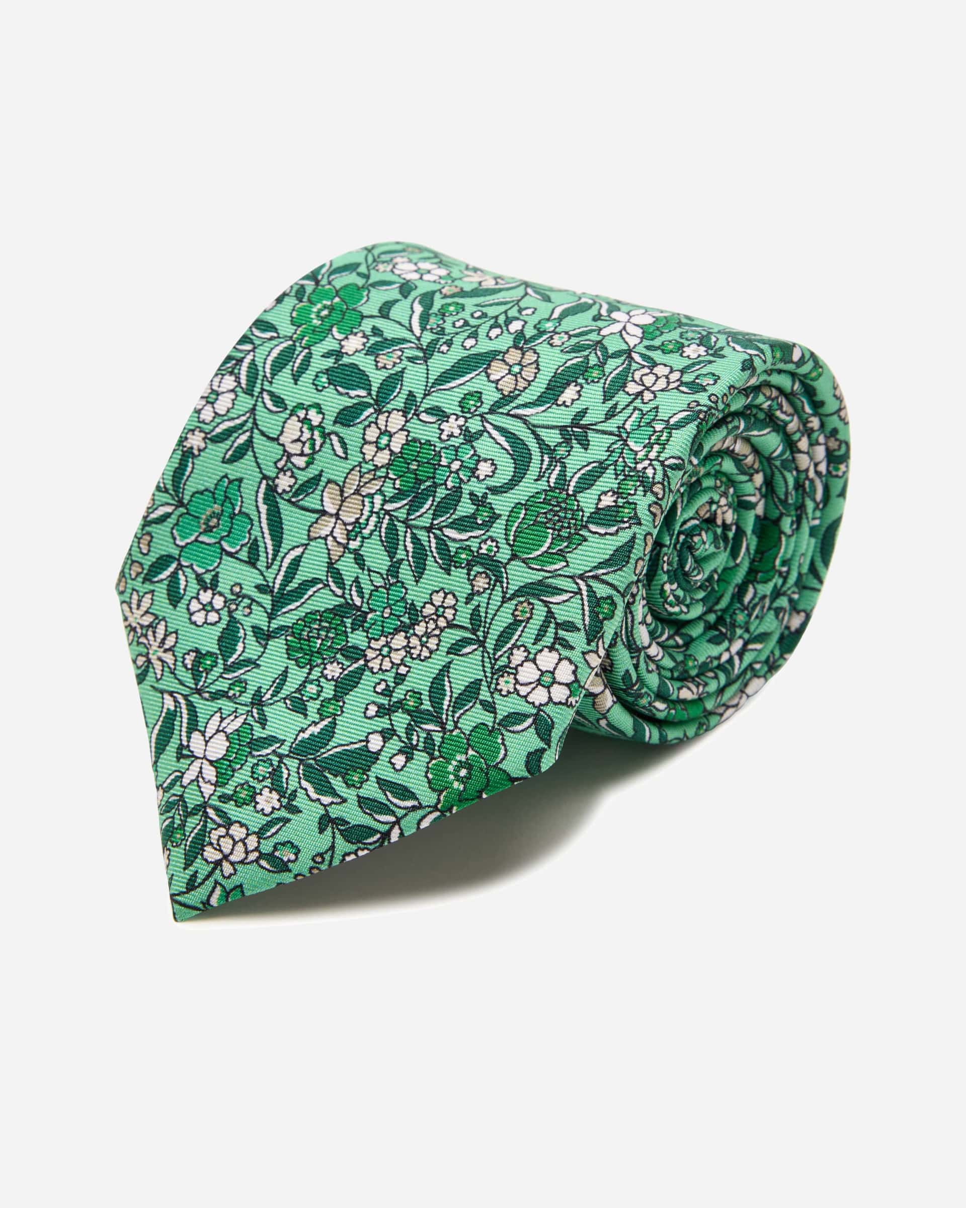 Forbes Green Silk Tie - Men's Ties at Menzclub