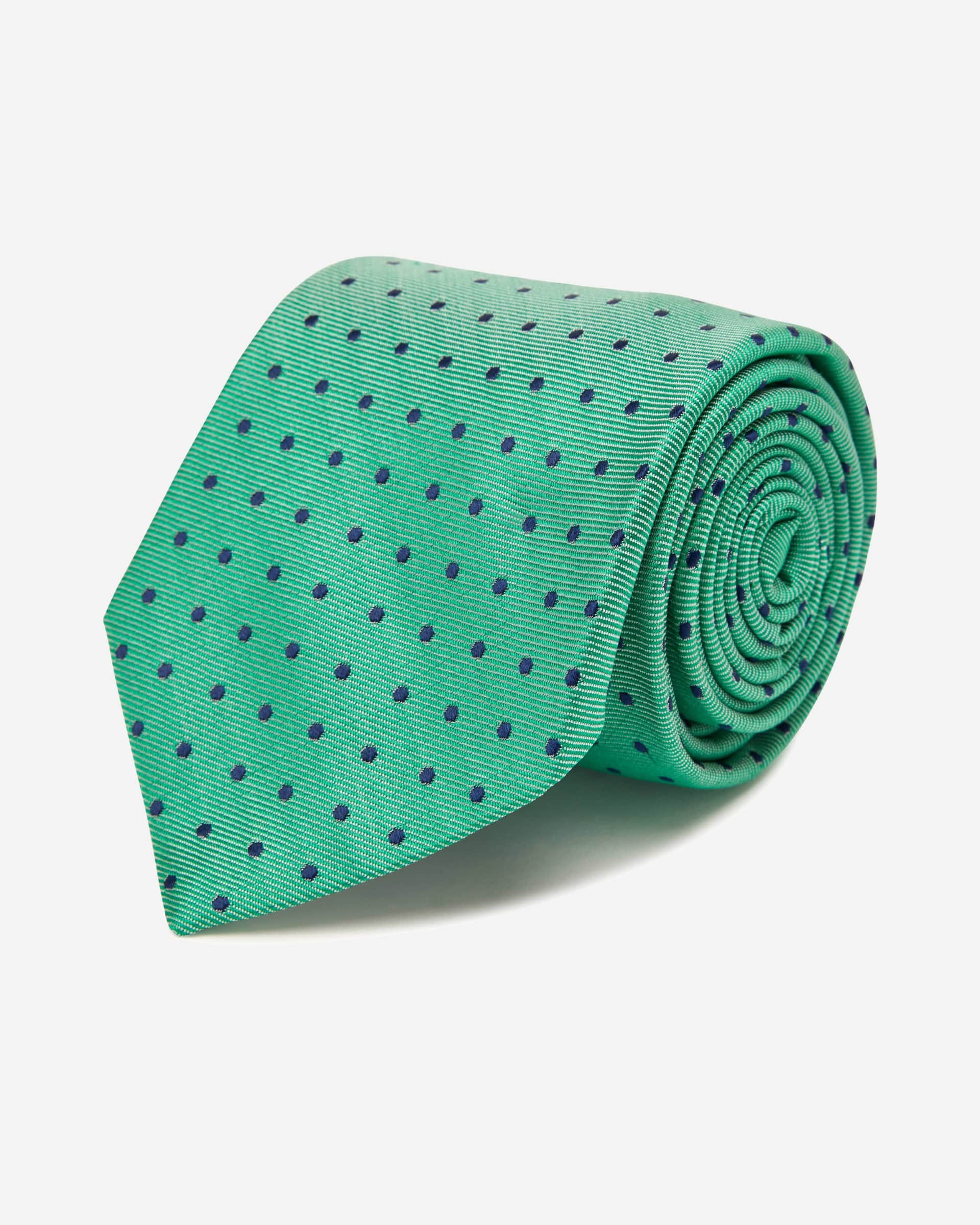Glen Green Silk Tie - Men's Ties at Menzclub
