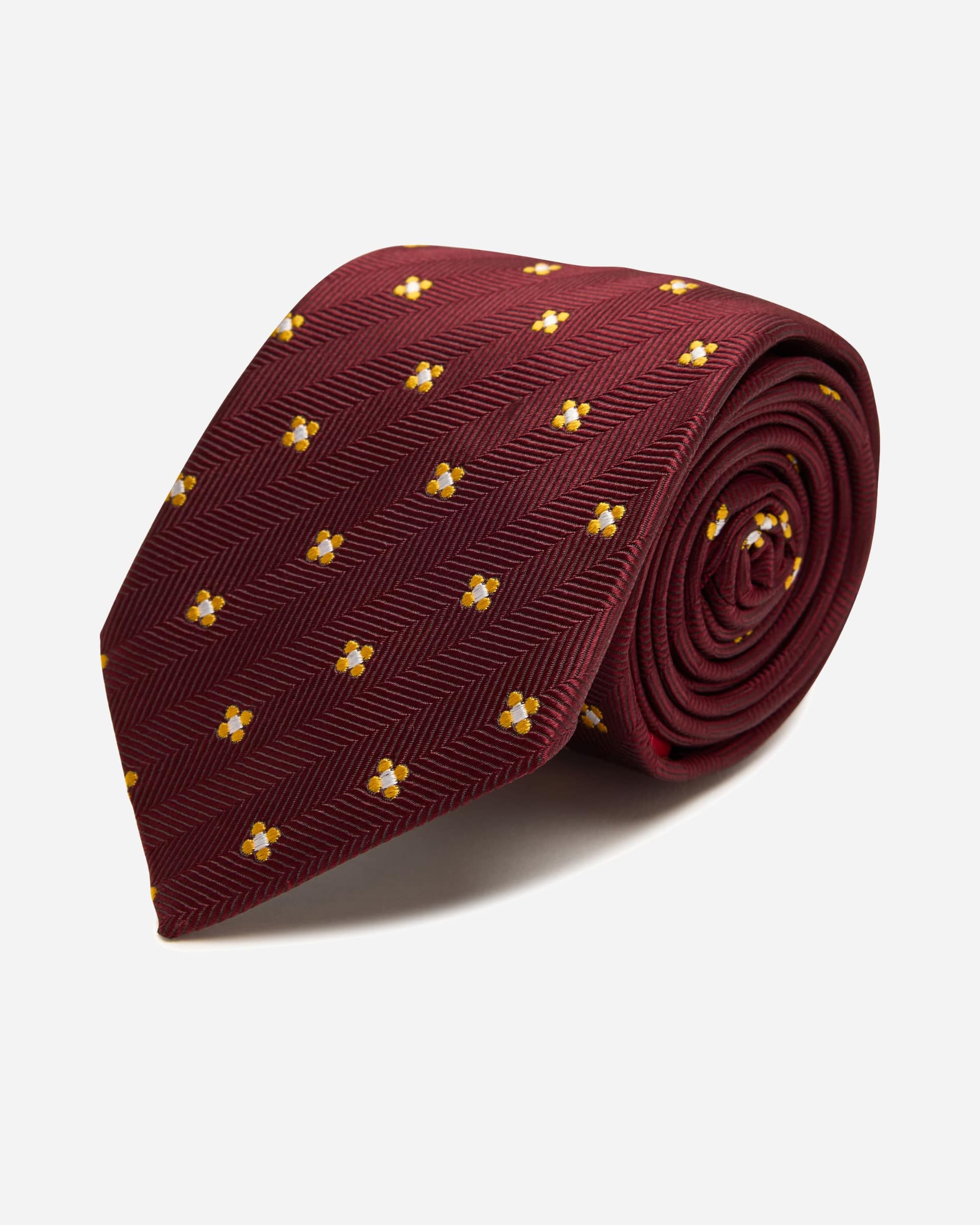 silk maroon tie