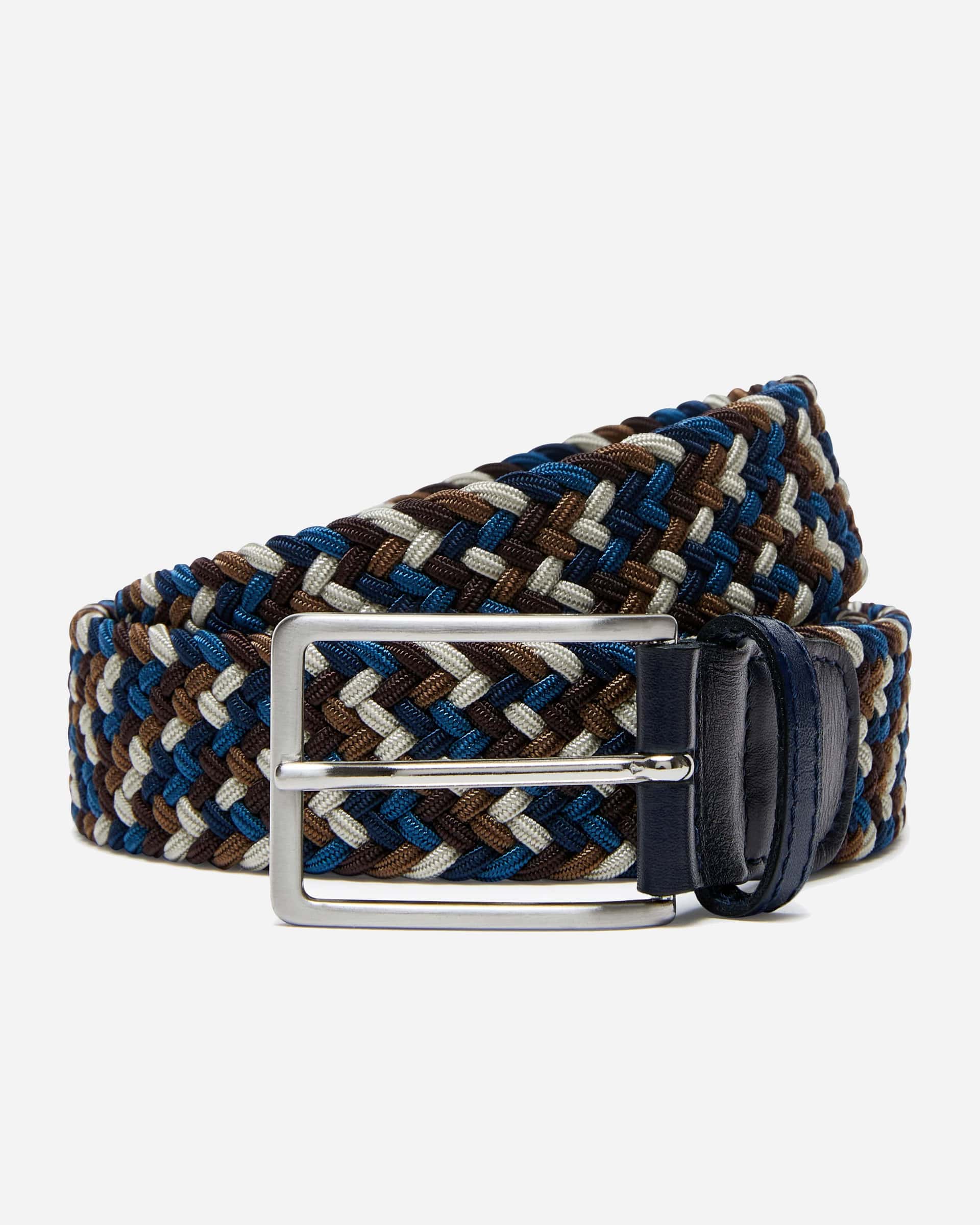 Loftus Coffee Webbing Belt - Men's Woven Belts at Menzclub