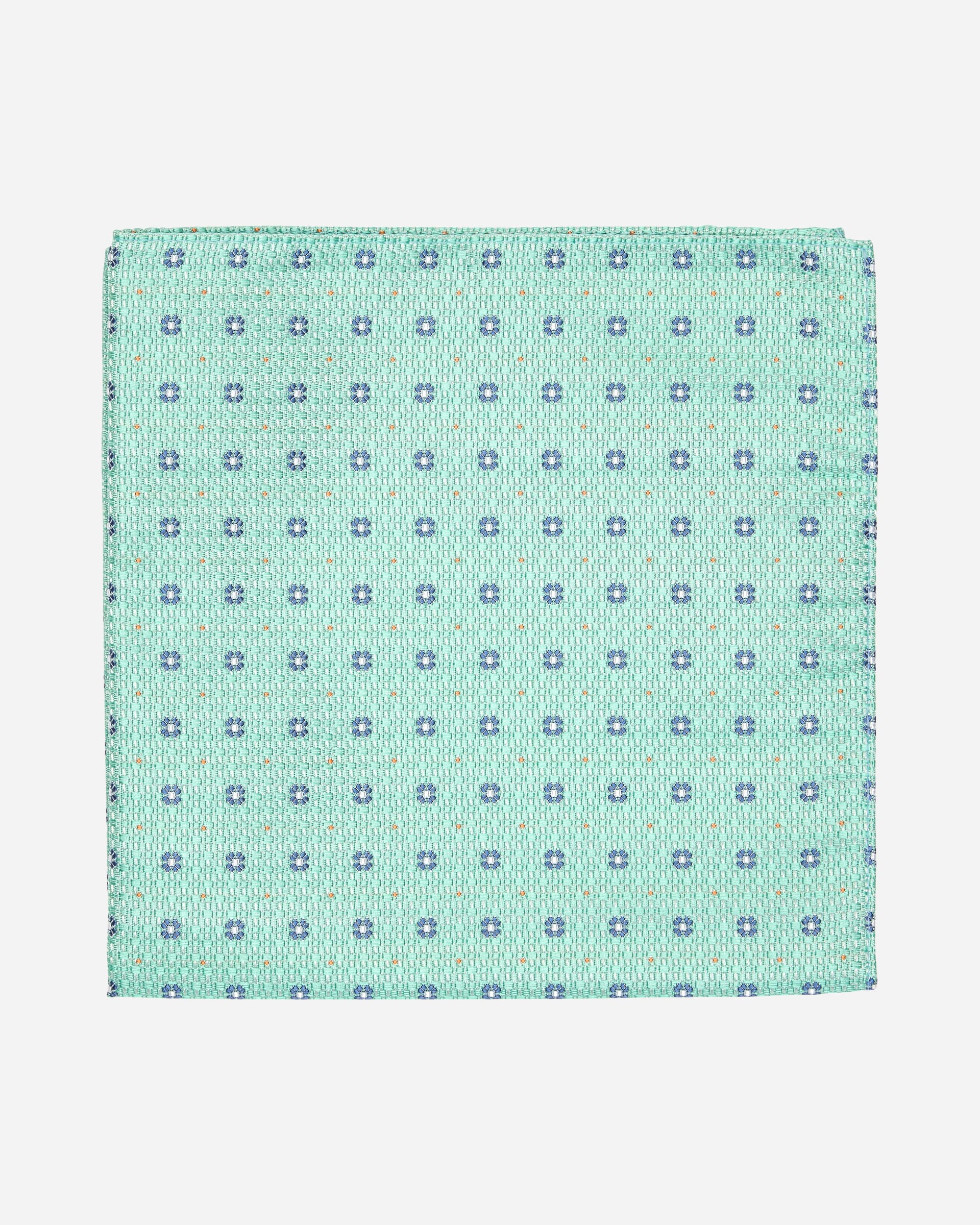 Mint Geometric Silk Pocket Square - Men's Pocket Squares at Menzclub