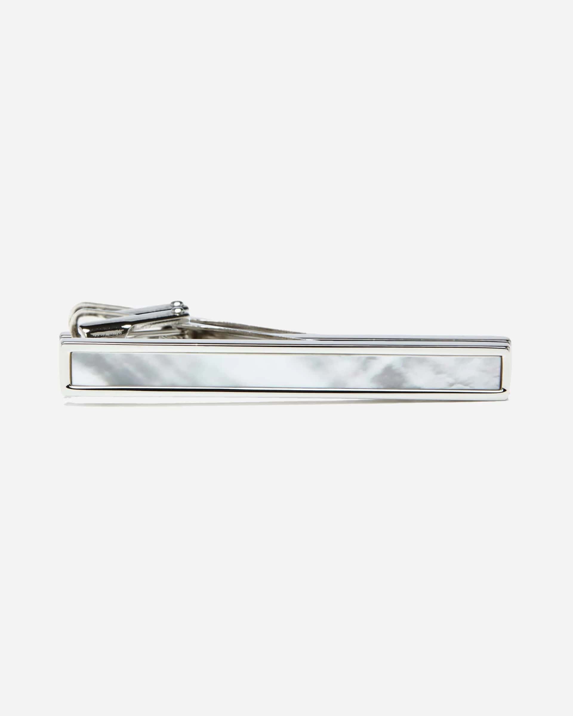 Mother of Pearl Tie Clip - Men's Tie Clips at Menzclub
