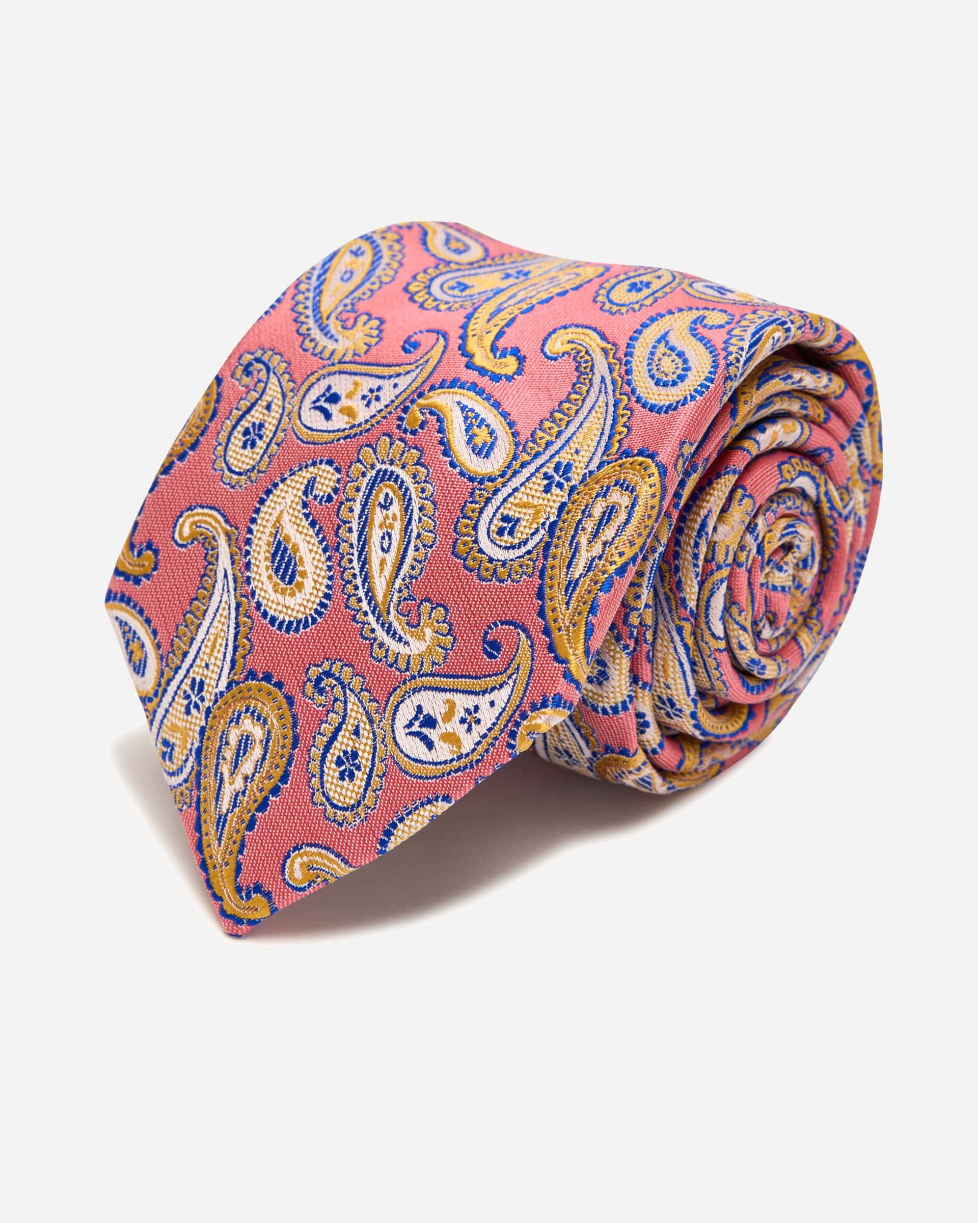 Naru Pink Silk Tie - Men's Ties at Menzclub
