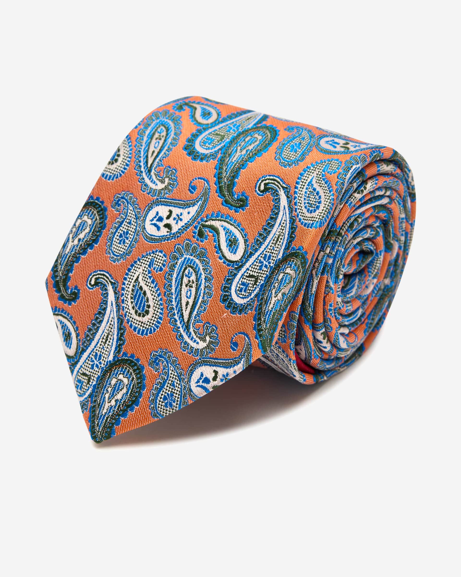 Naru Orange Silk Tie - Men's Ties at Menzclub