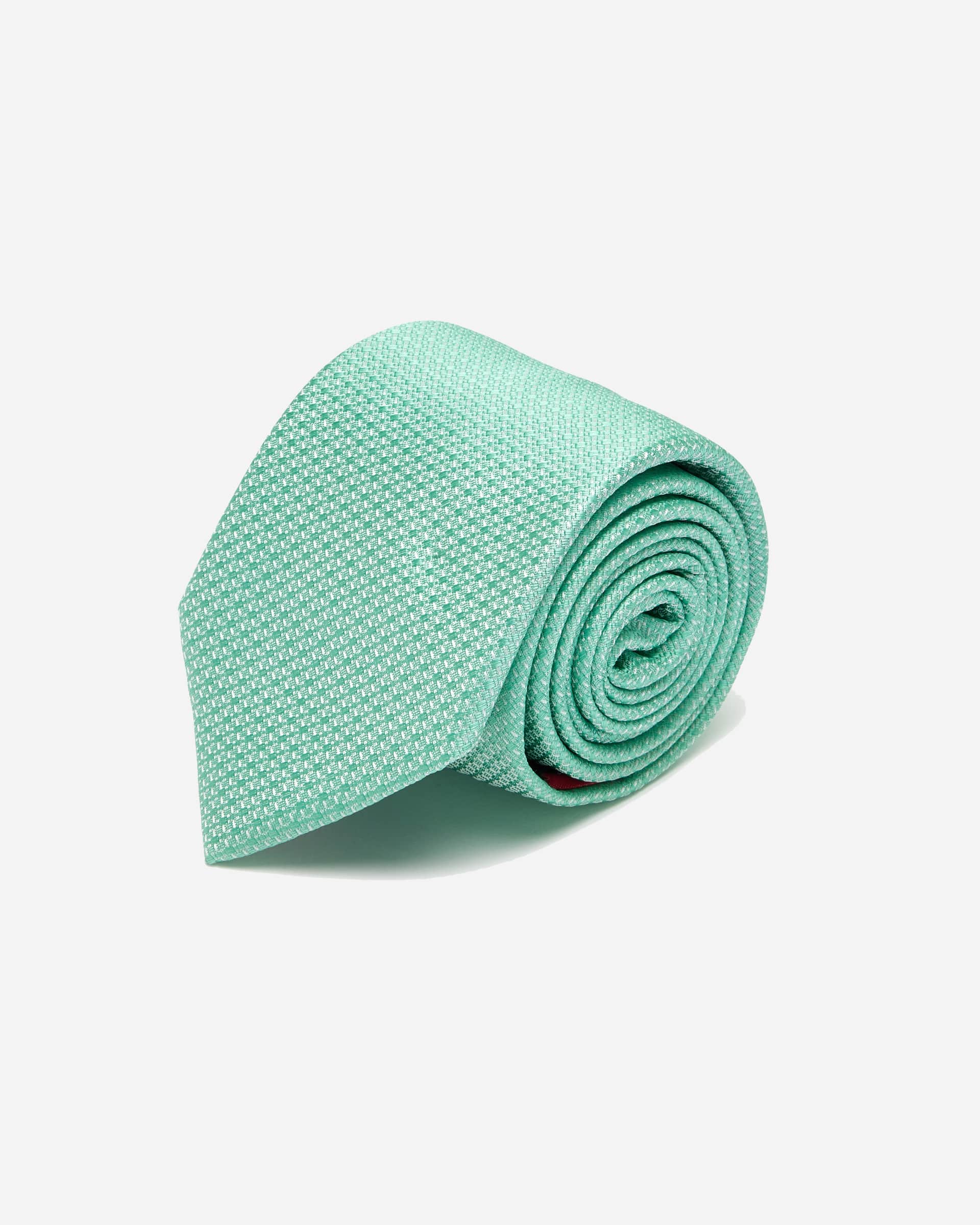 Neon Green Jacquard Silk Tie - Men's Ties at Menzclub