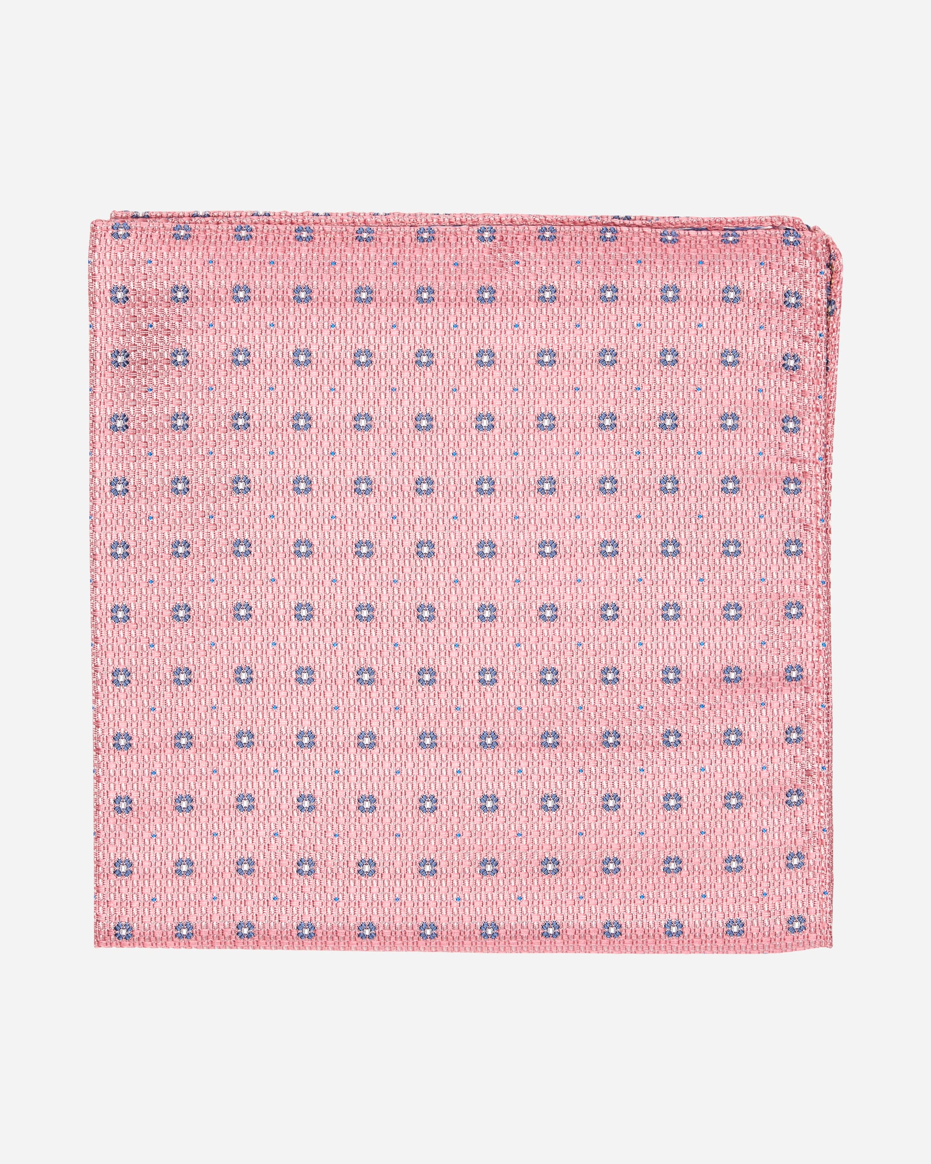 Pink Geometric Silk Pocket Square - Men's Pocket Squares at Menzclub