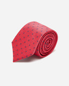 Salmon Geometric Silk Tie - Men's Ties at Menzclub