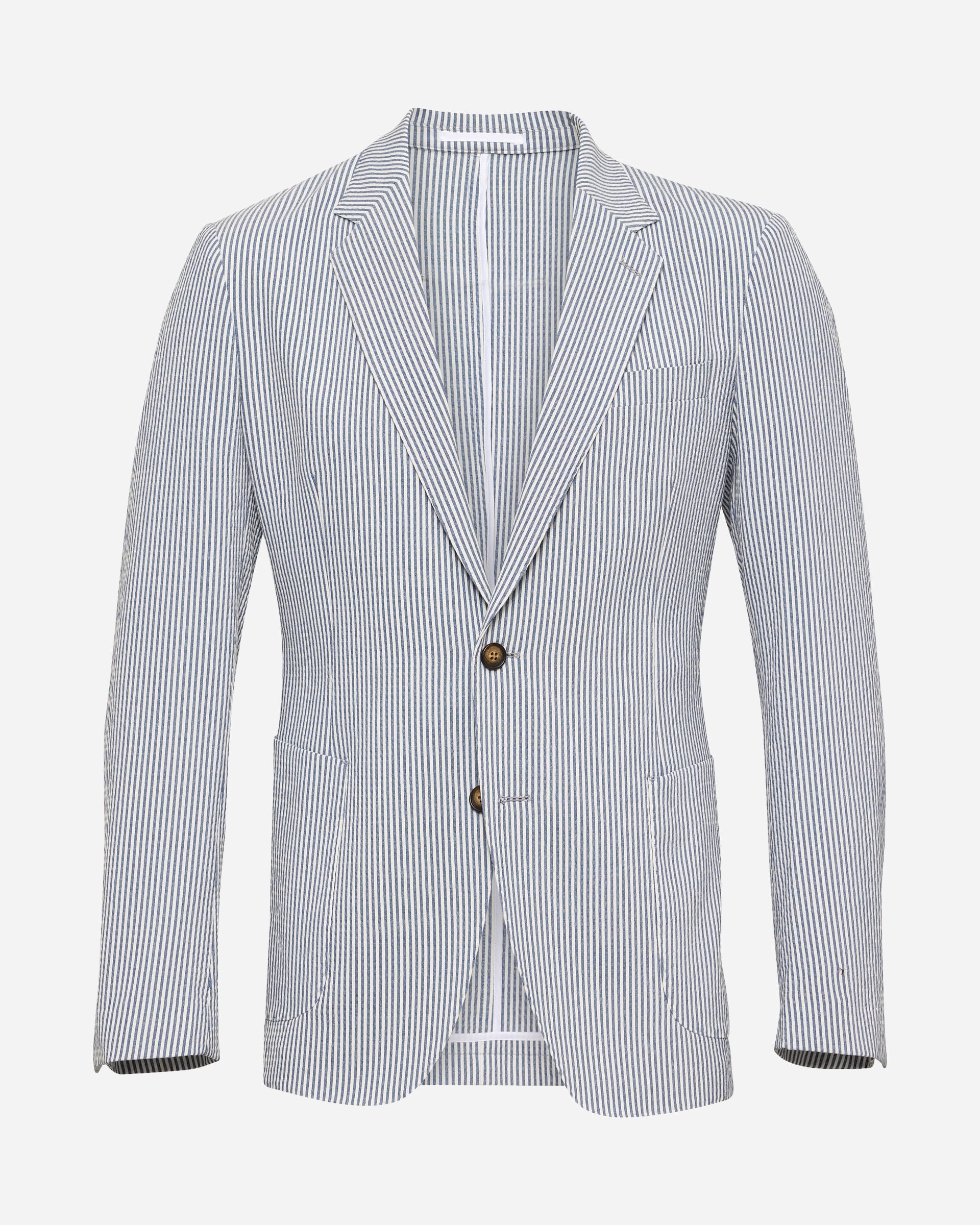 Seersucker Navy Blazer - Men's Blazers at Menzclub