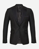 Stencil Black Textured Jacket - Men's Tuxedos at Menzclub