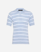 Stripe Knitted Polo - Men's Polo Shirts at Menzclub