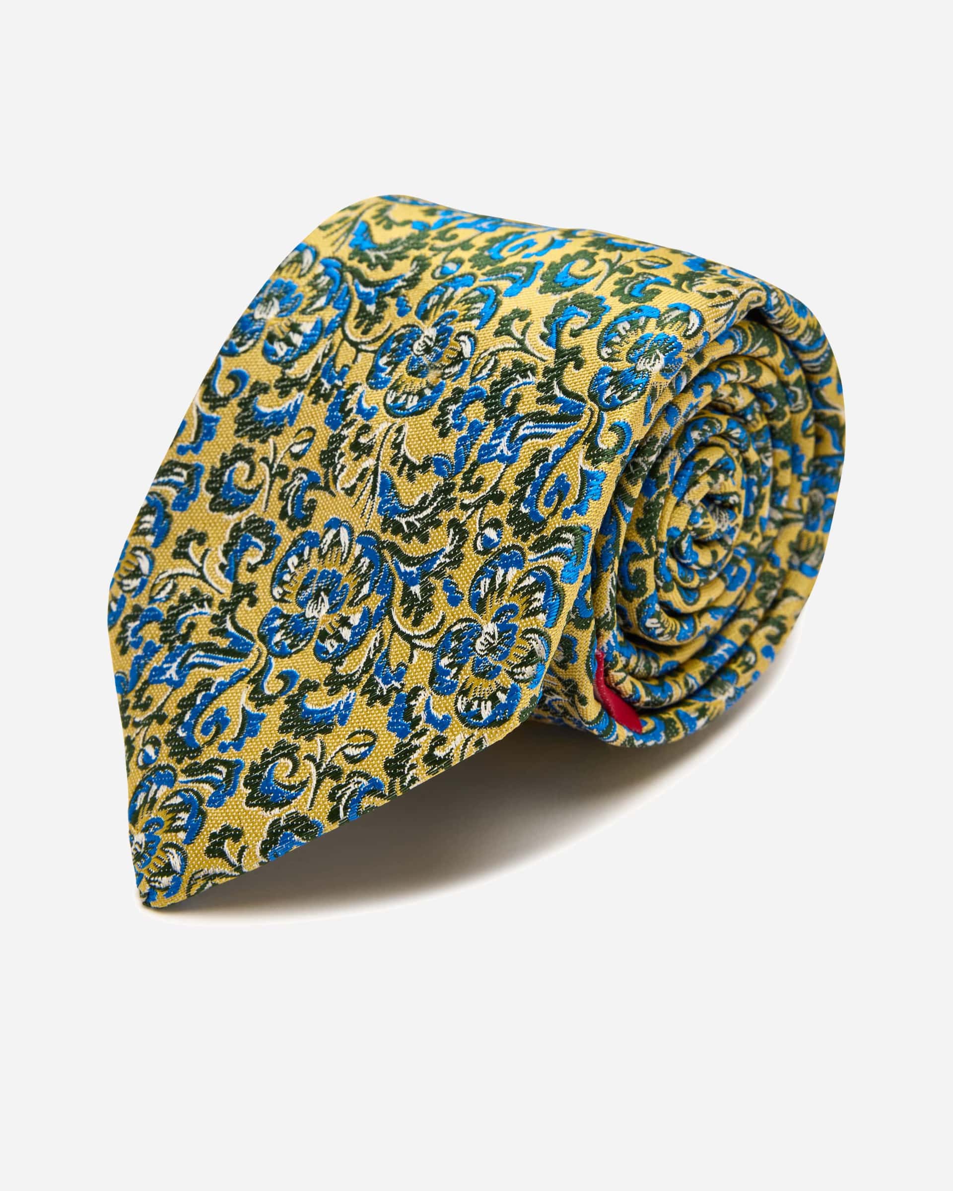 Wallarah Yellow Silk Tie - Men's Ties at Menzclub