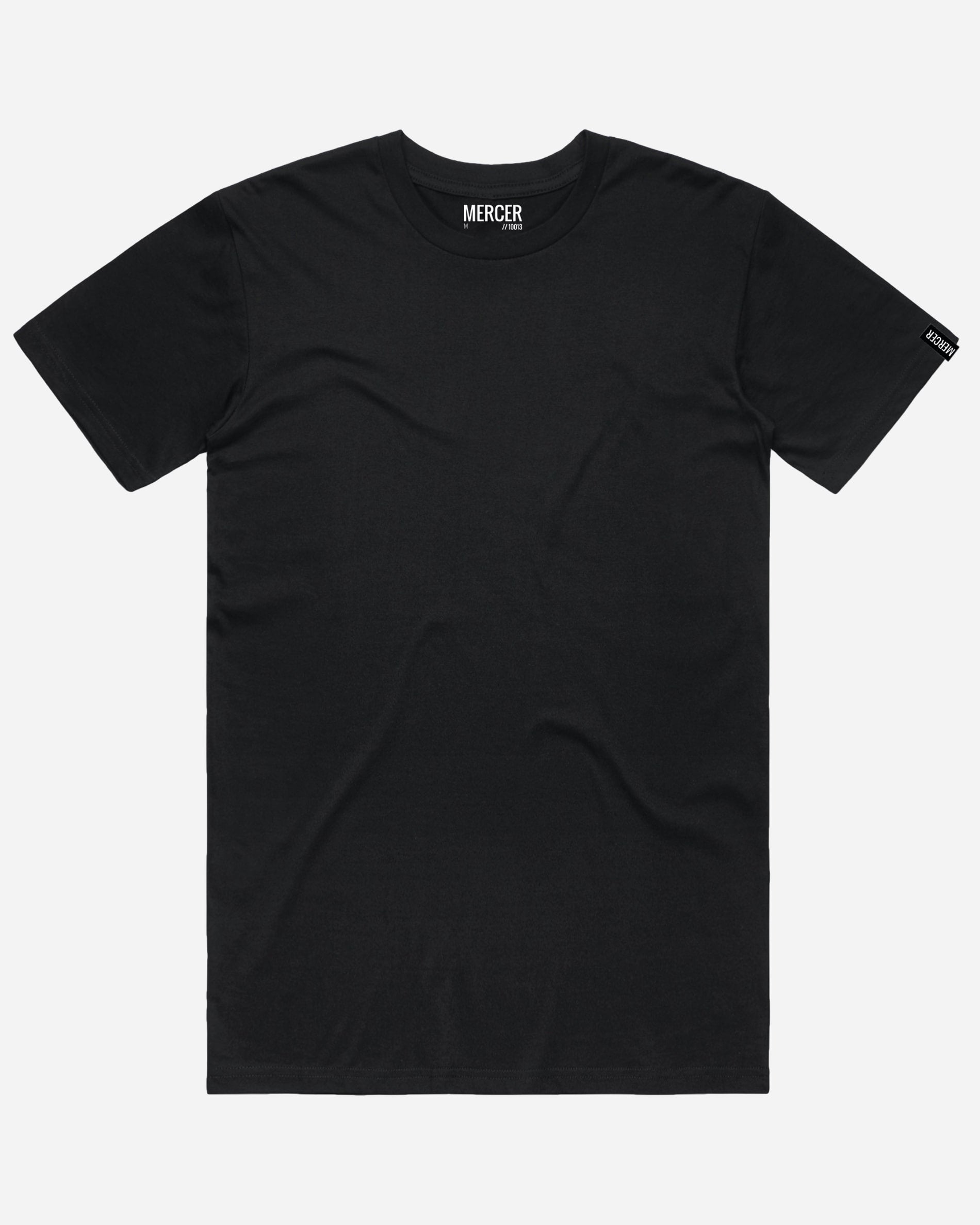 Mercer Black Crew Neck - Men's T-Shirts at Menzclub