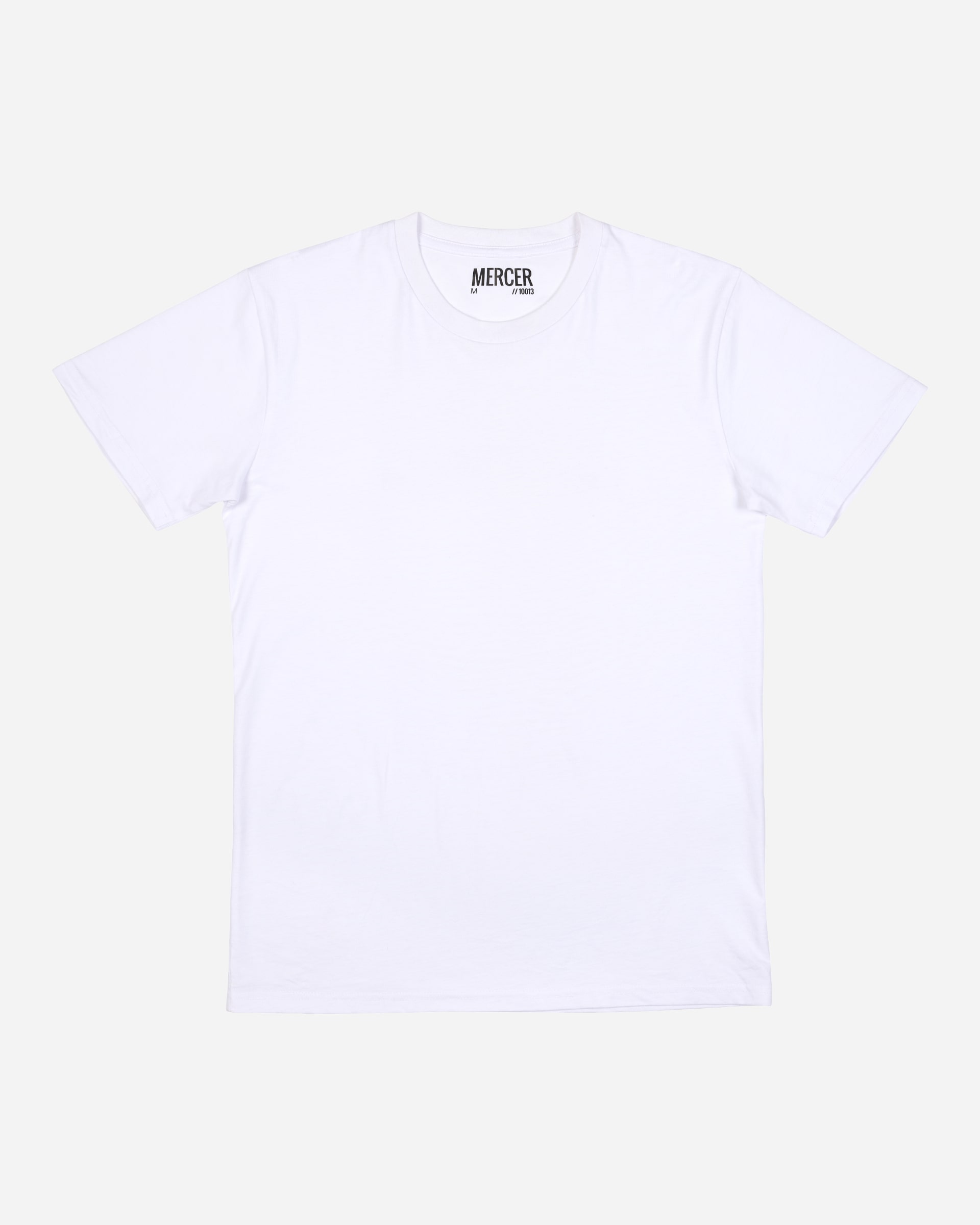 Mid-Weight White Crew Neck - Men's T-Shirts at Menzclub