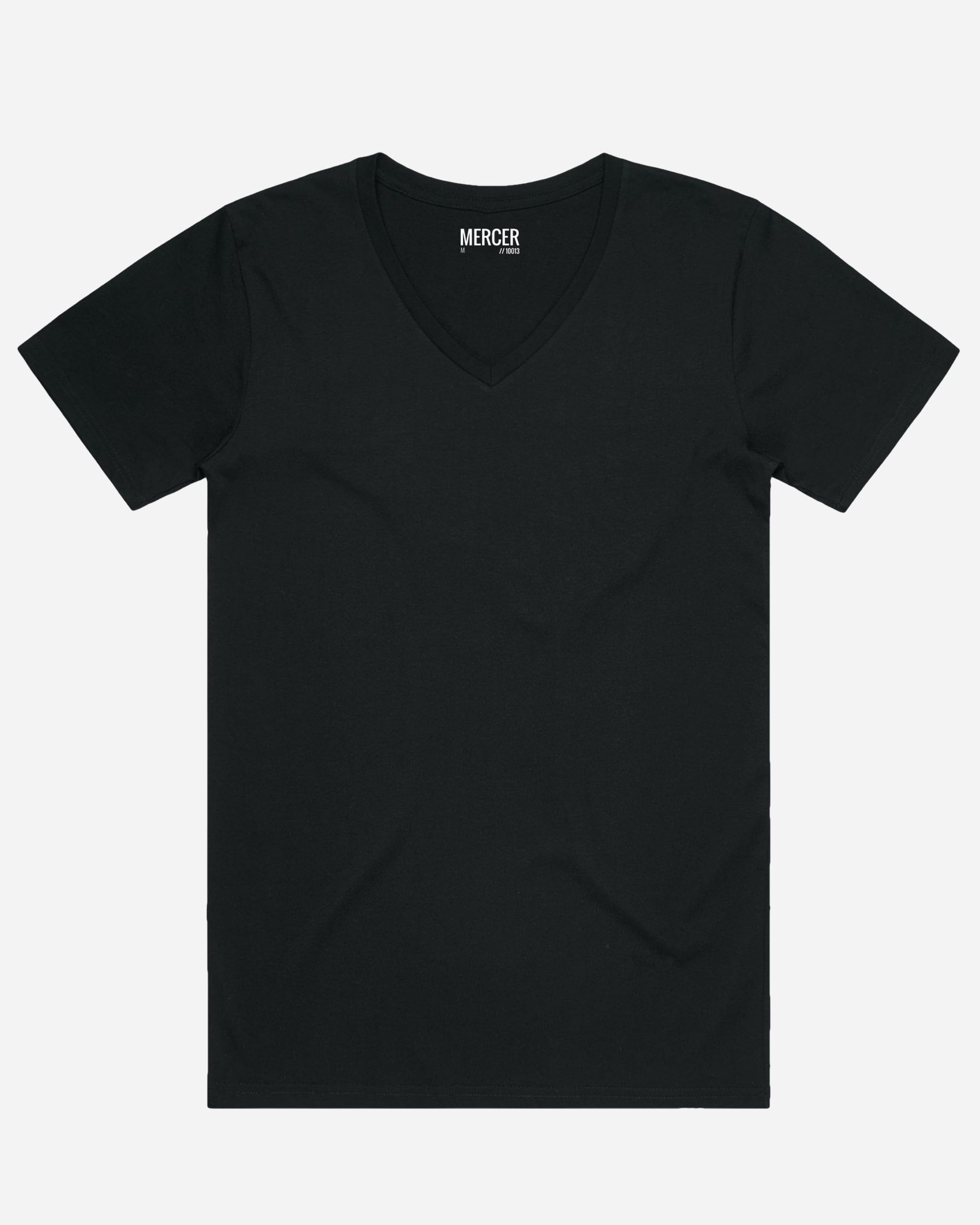Mercer Black V-Neck - Men's T-Shirts at Menzclub