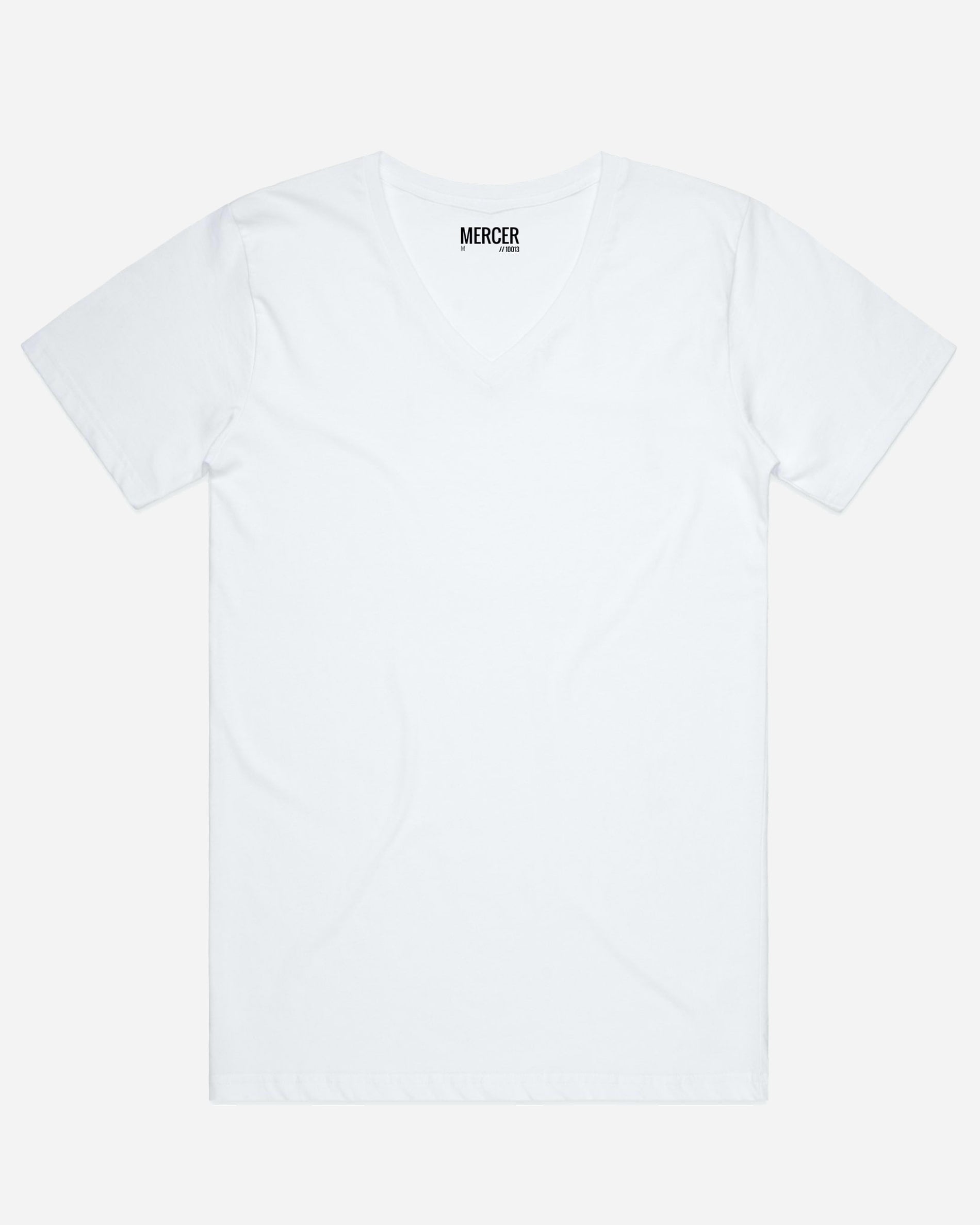 Mercer White V-Neck - Men's T-Shirts at Menzclub