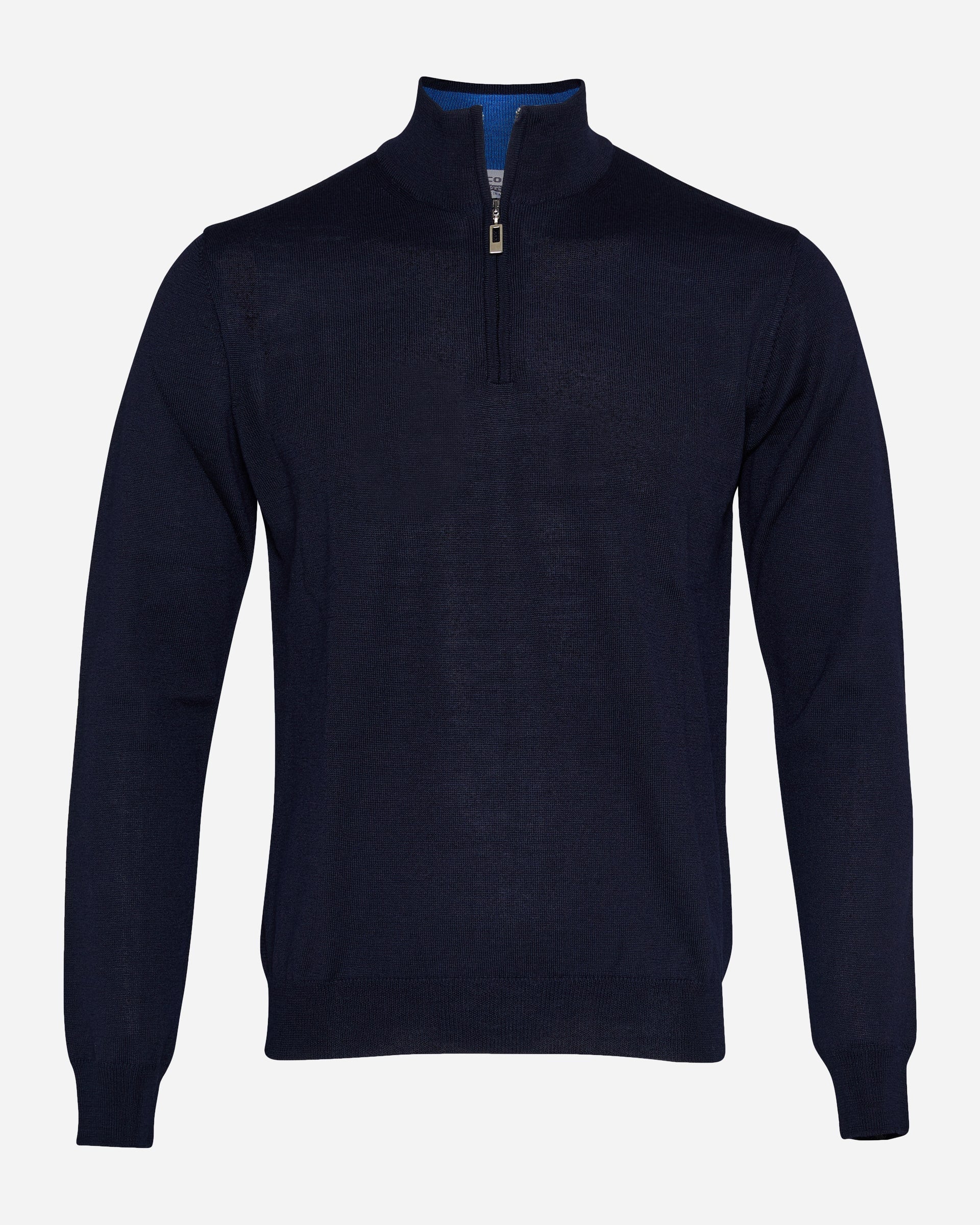 Merino Wool Mock Zip - Men's Knitwear at Menzclub