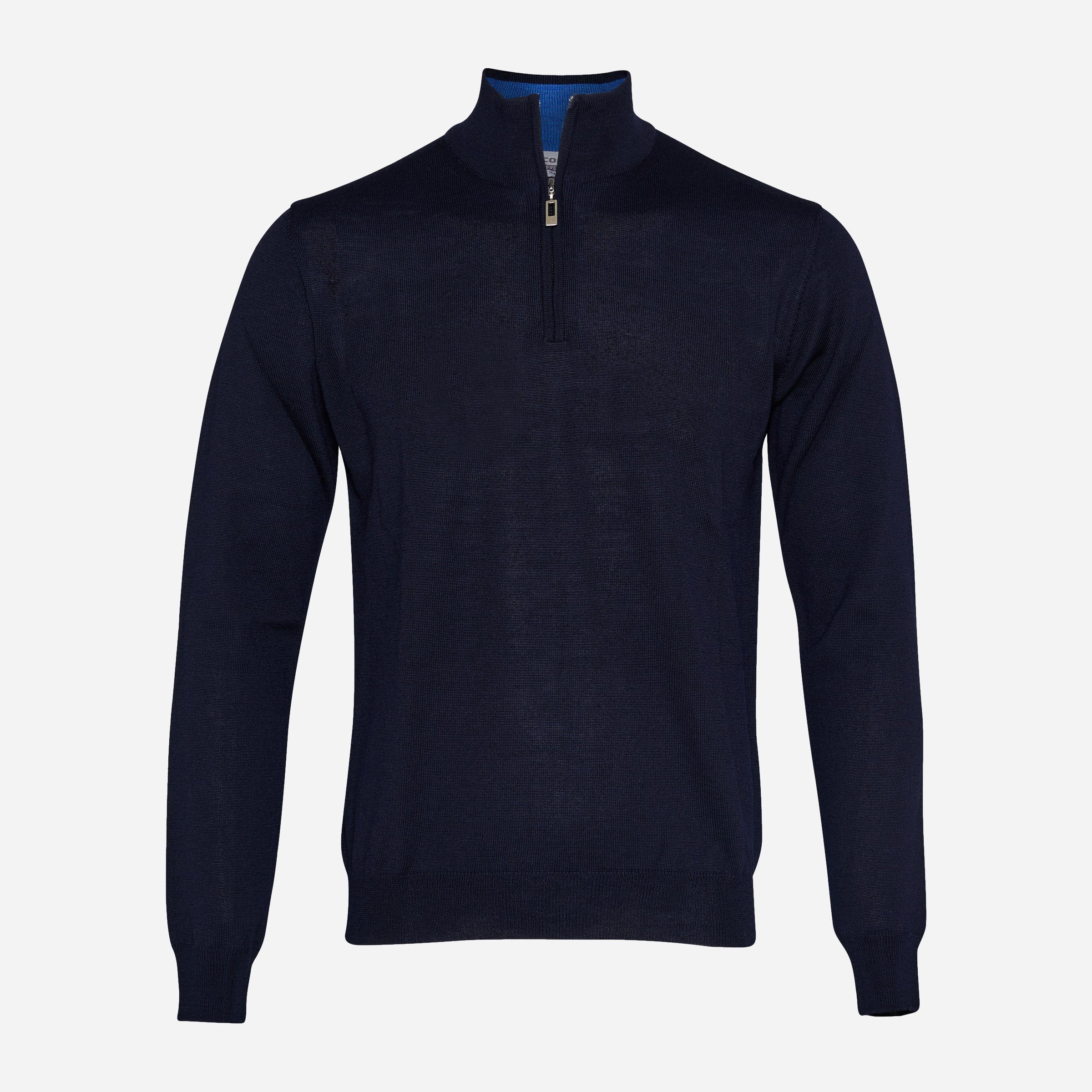 Merino Wool Mock Zip - Men's Knitwear at Menzclub