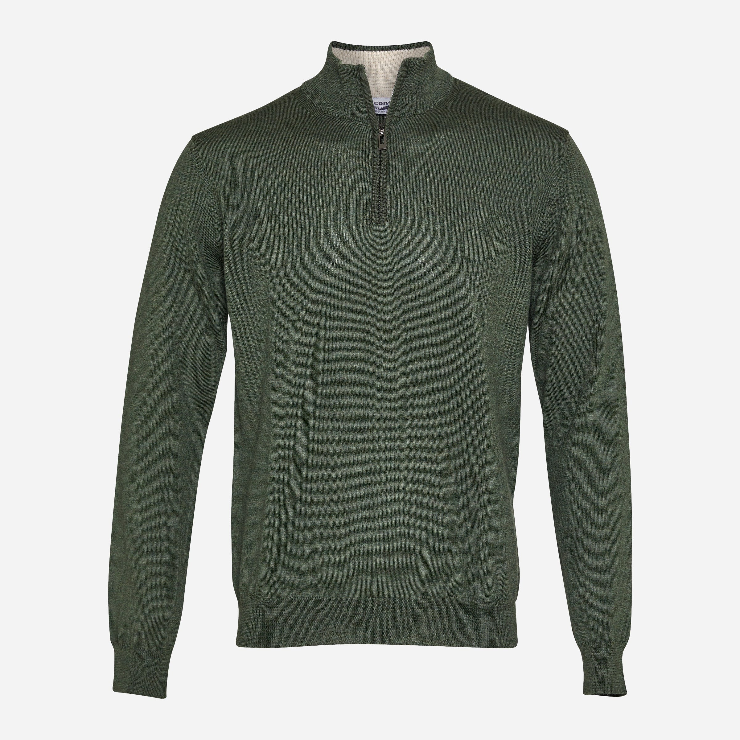 Merino Wool Mock Zip - Men's Knitwear at Menzclub