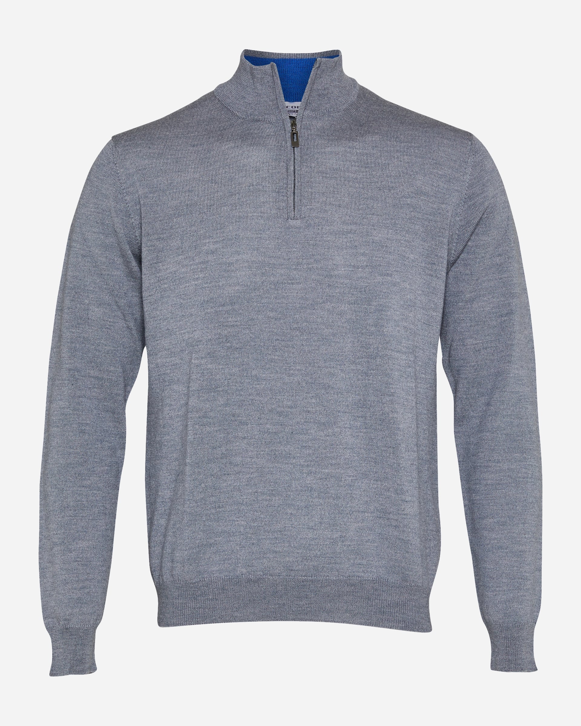 Merino Wool Mock Zip - Men's Knitwear at Menzclub