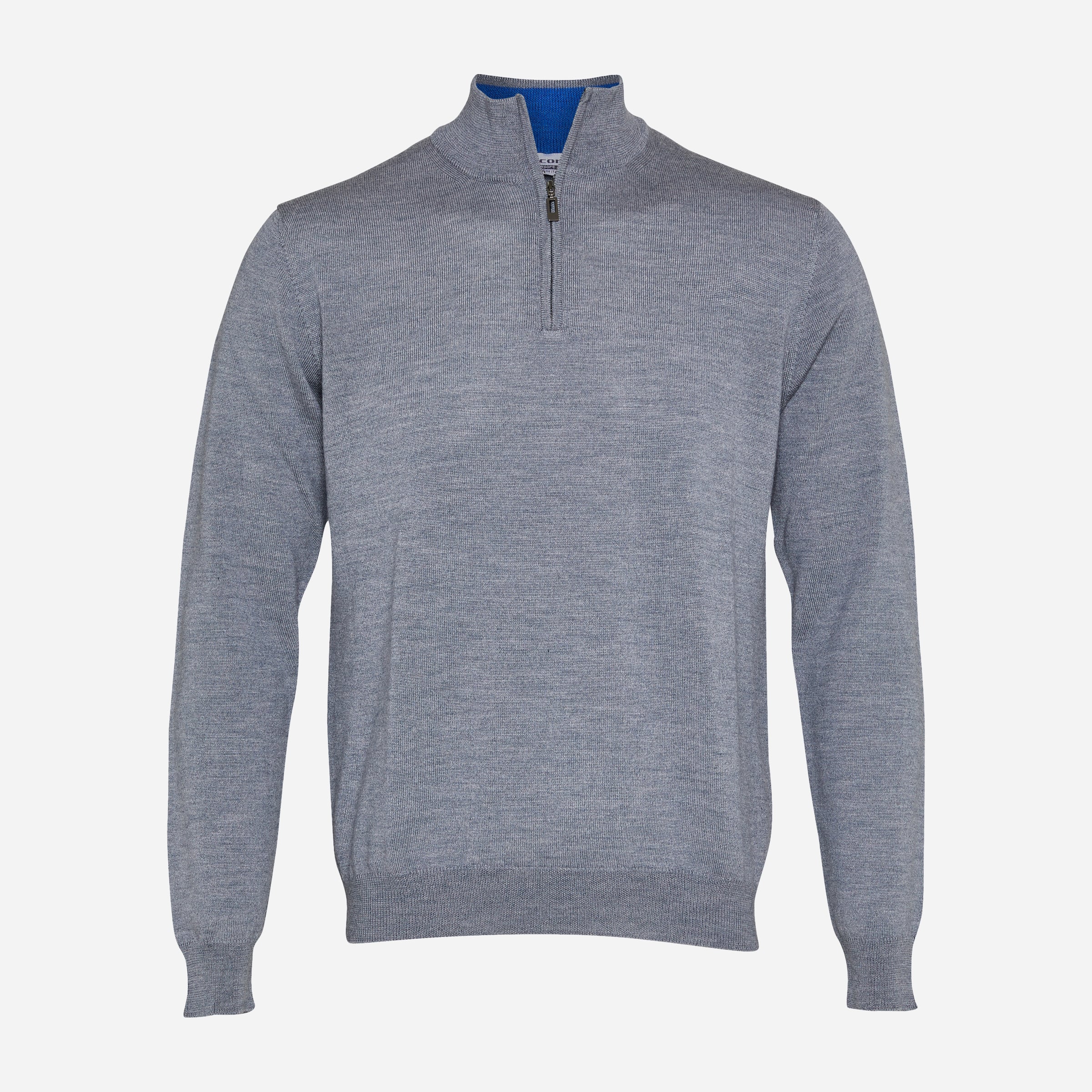 Merino Wool Mock Zip - Men's Knitwear at Menzclub