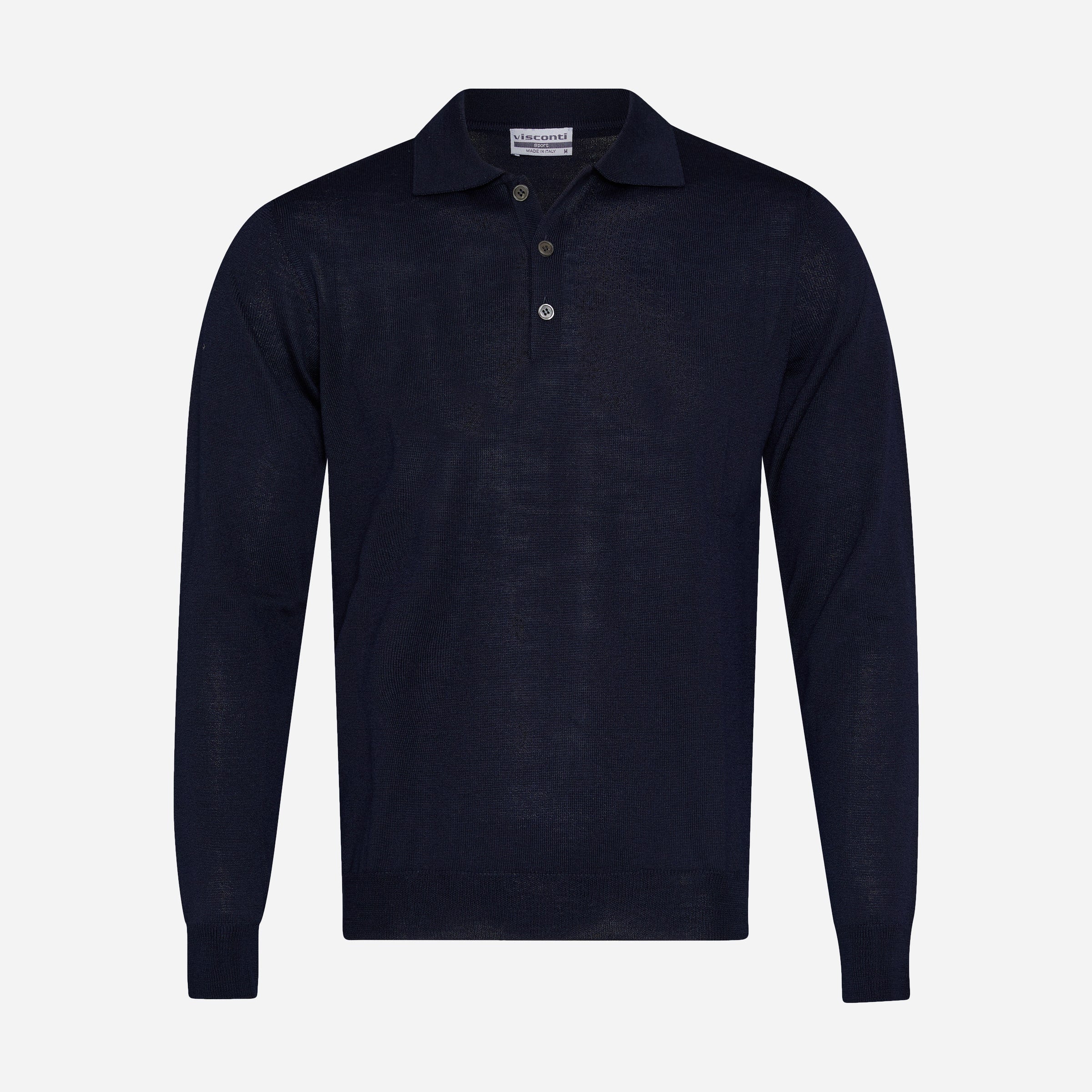 Merino Wool Polo - Men's Knitwear at Menzclub
