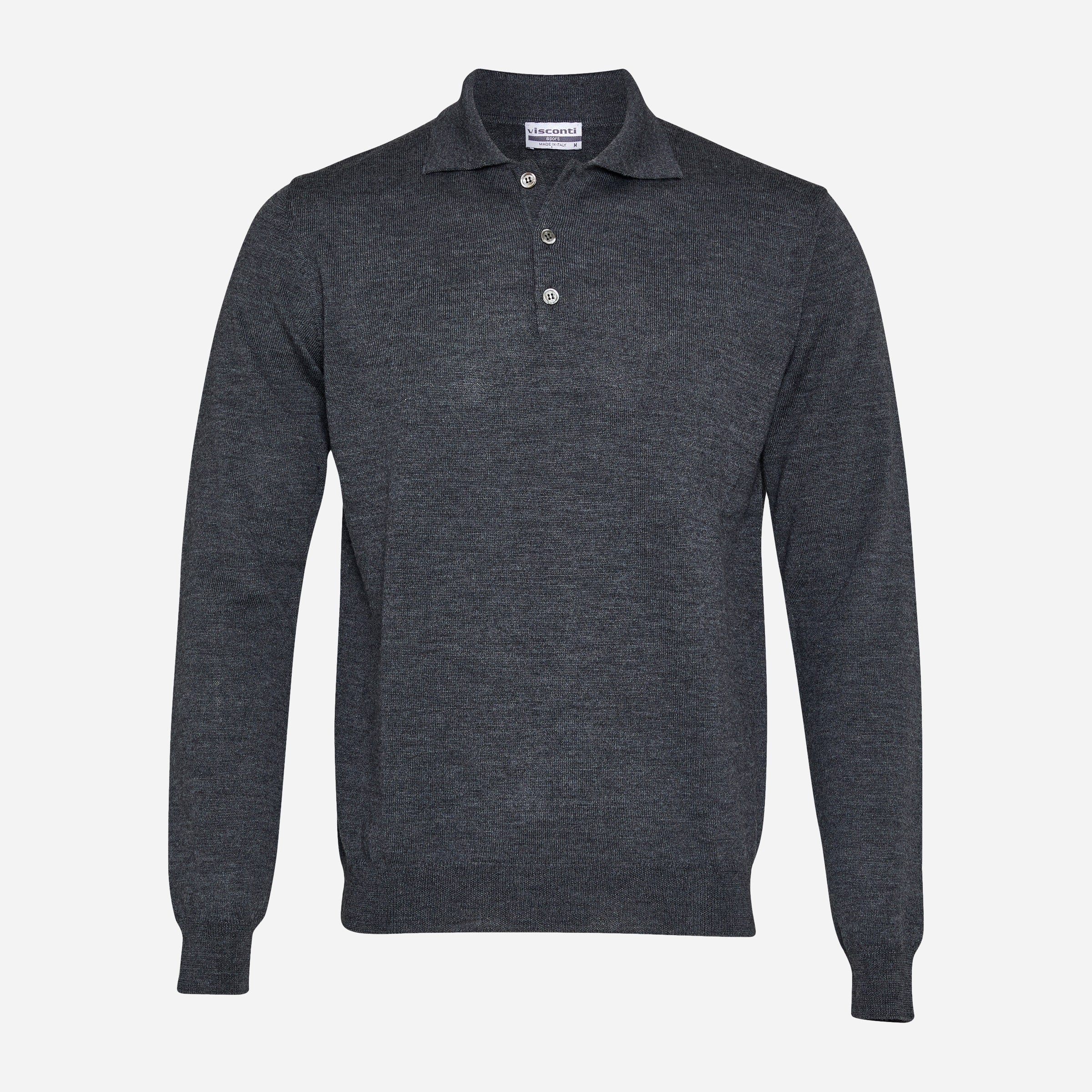 Merino Wool Polo - Men's Knitwear at Menzclub