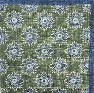 Rigel Green Pocket Square - Men's Pocket Squares at Menzclub