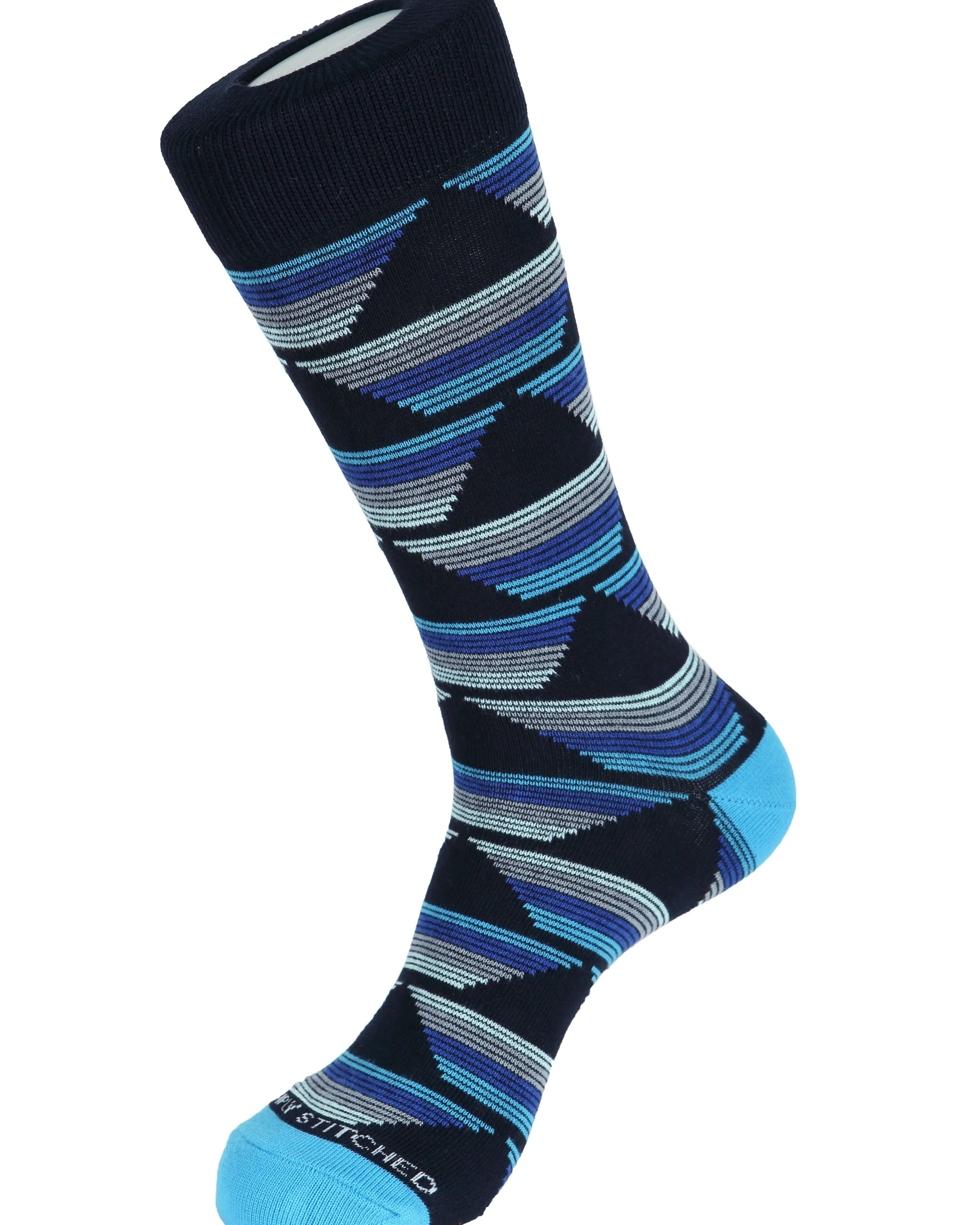 Paper Boat Stripe Socks - Men's Socks at Menzclub