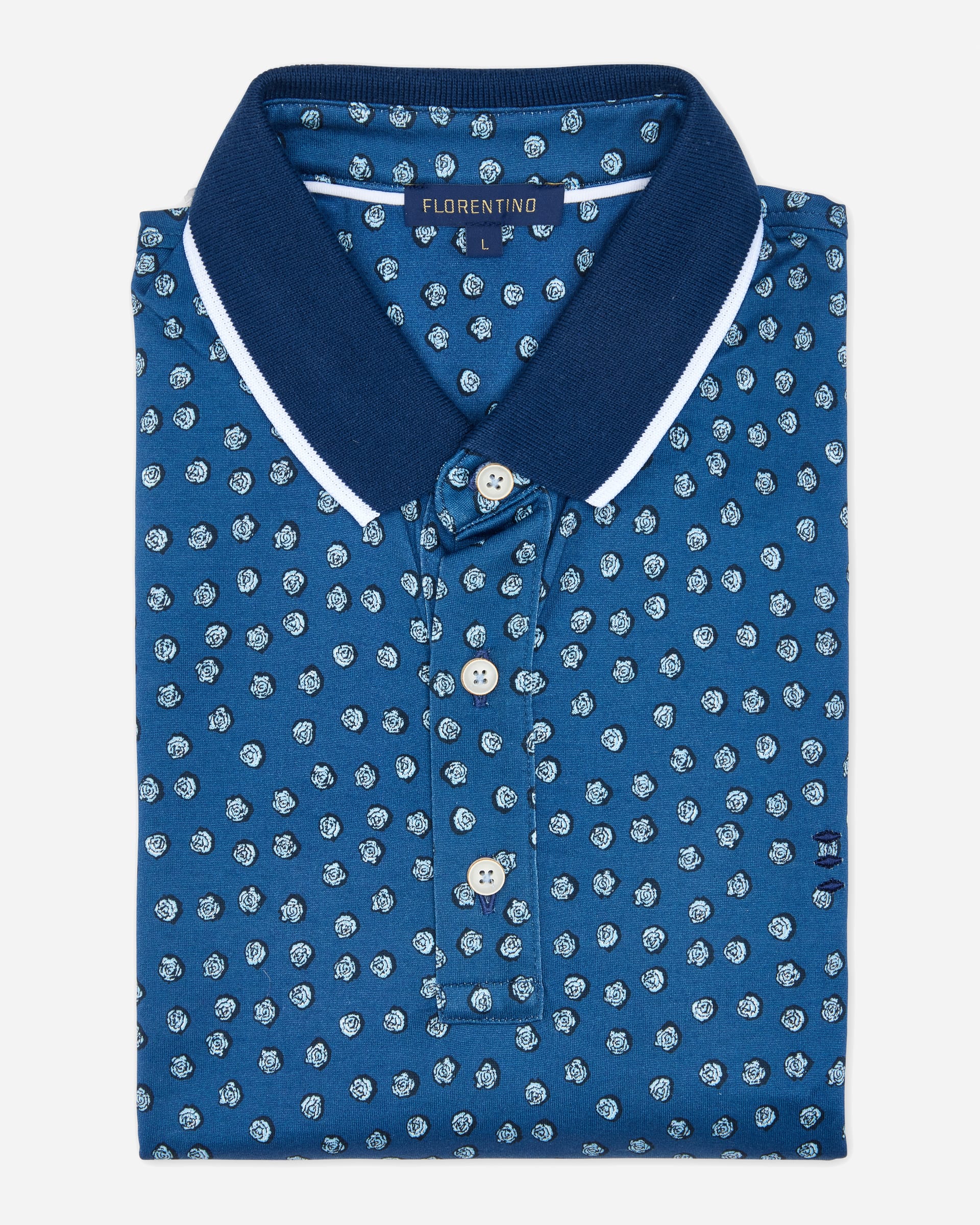 Florentino Navy Polo Shirt - Men's Polo Shirts at Menzclub