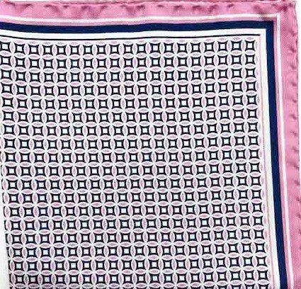 Pini Pink Silk Pocket Square - Men's Pocket Squares at Menzclub