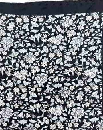 Maia Black Pocket Square - Men's Pocket Squares at Menzclub