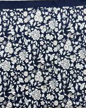 Maia Navy Pocket Square - Men's Pocket Squares at Menzclub