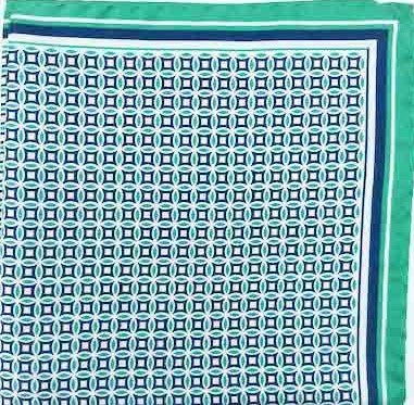 Pini Green Pocket Square - Men's Pocket Squares at Menzclub