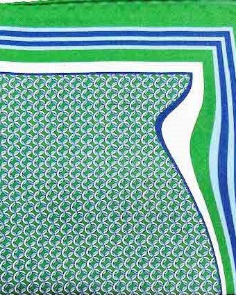 Green Printed Pocket Square - Men's Pocket Squares at Menzclub