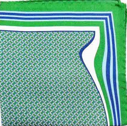 Green Printed Pocket Square - Men's Pocket Squares at Menzclub