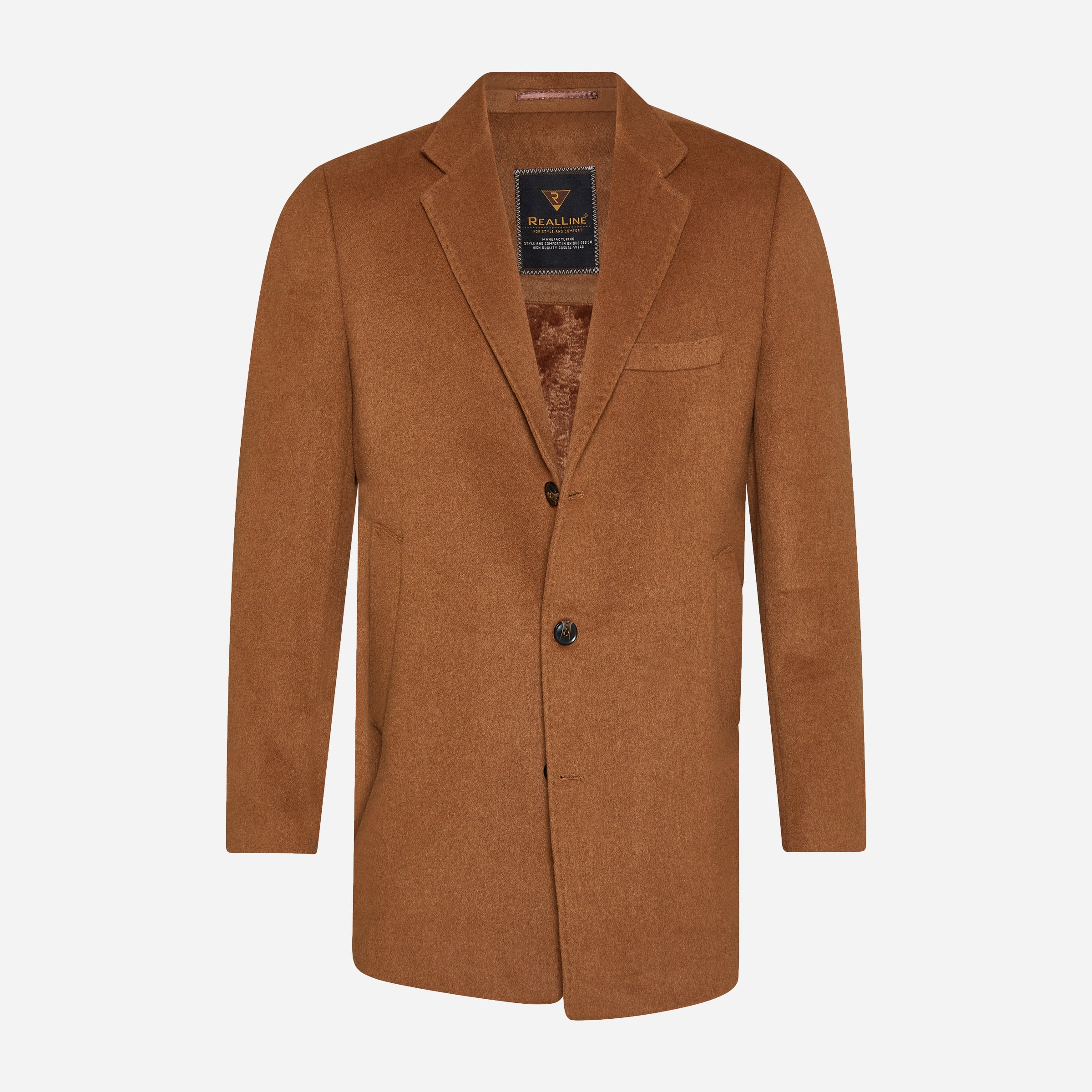 Three Button Overcoat - Men's Coats at Menzclub