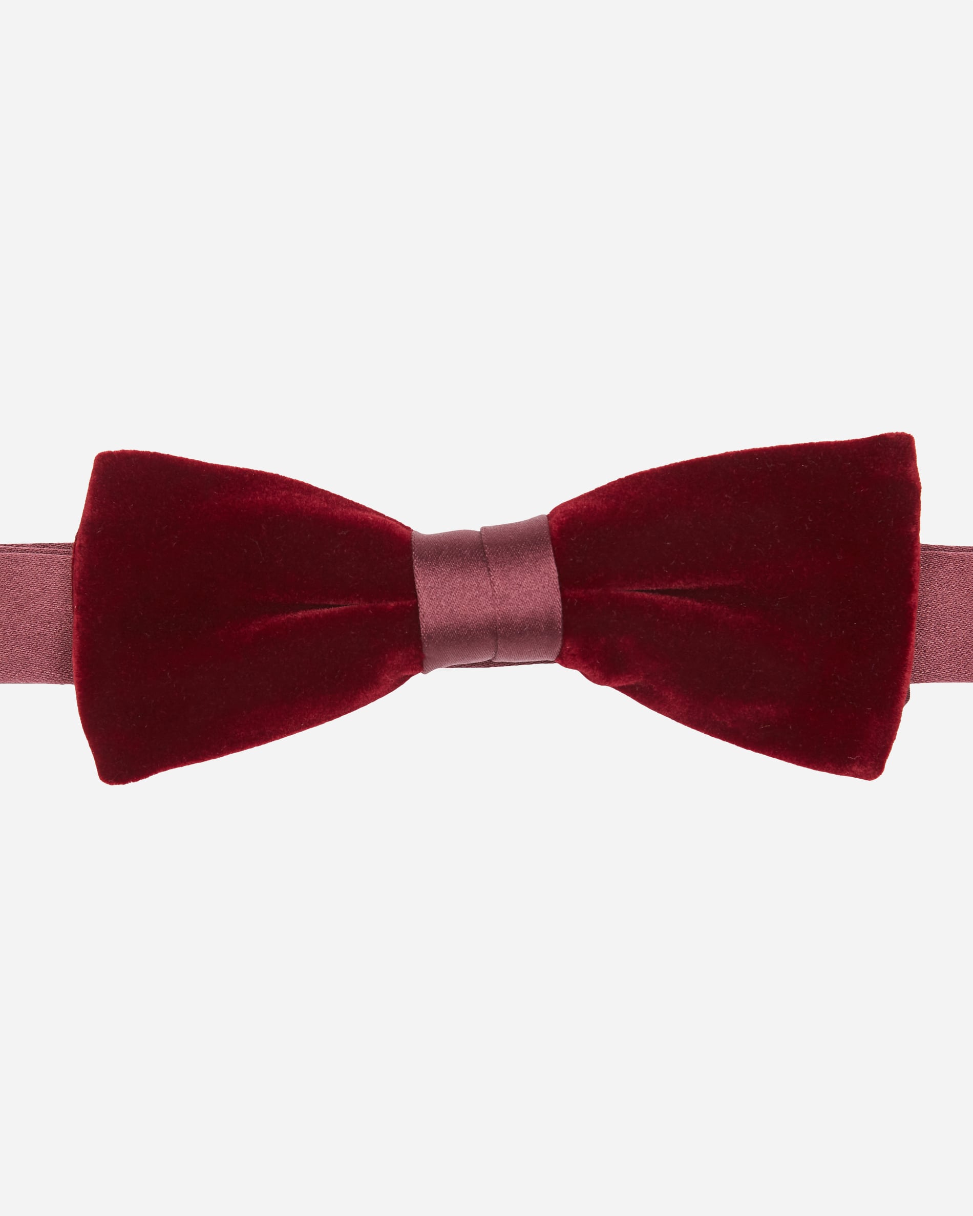 Maroon Velvet Slim Bow Tie - Men's Bow Ties at Menzclub