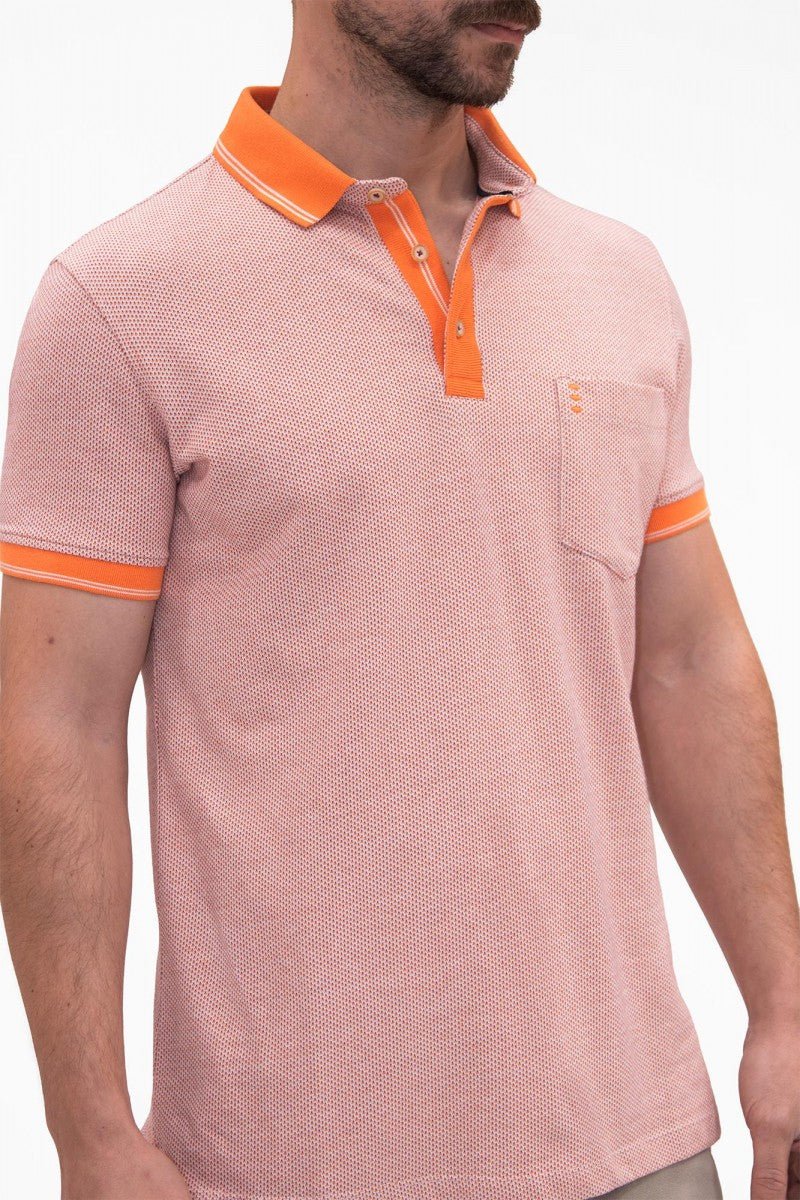 Geometric Trim Polo - Men's Polo Shirts at Menzclub