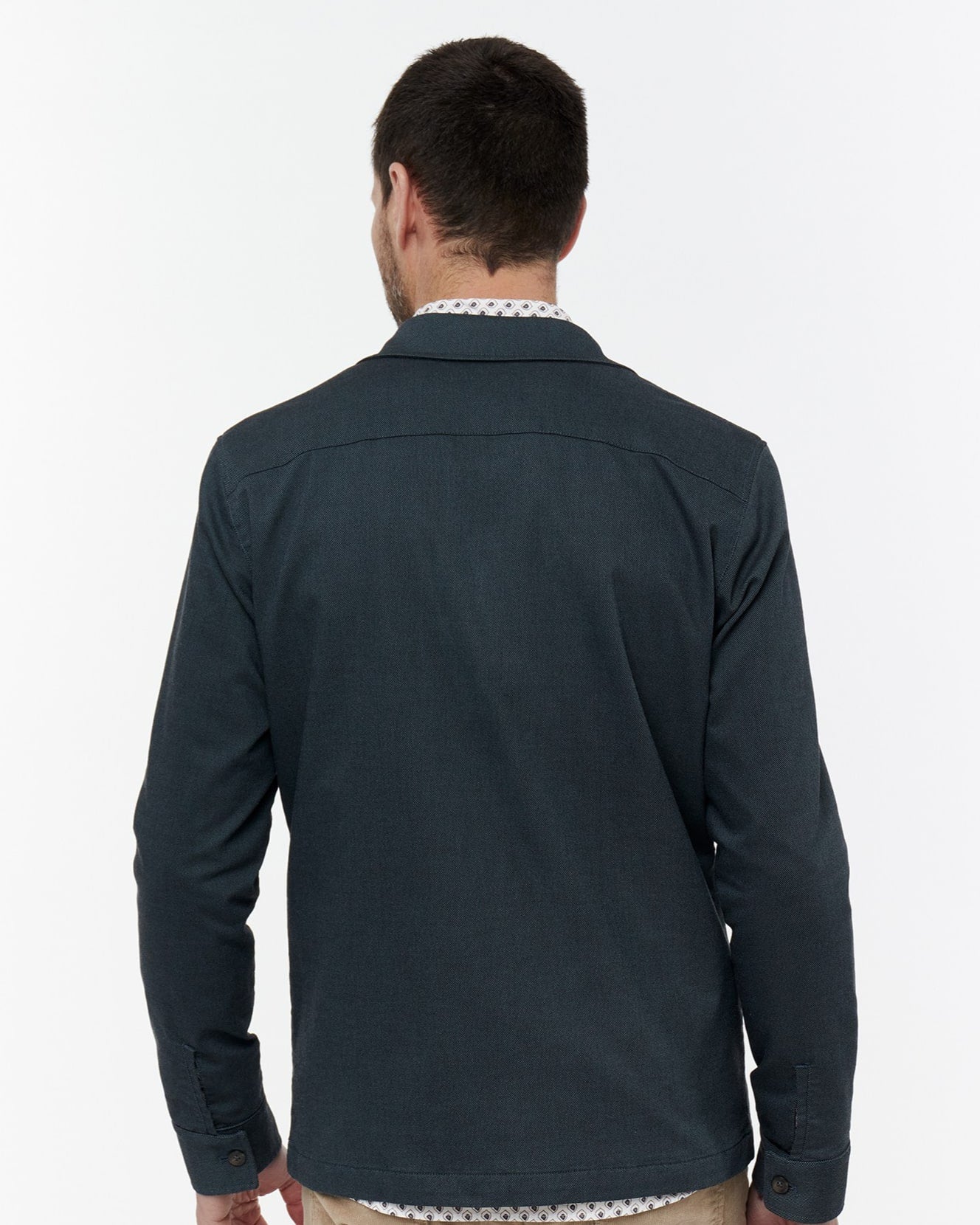 Slim Fit Overshirt with Micro - Pattern - Men's Casual Jacket at Menzclub